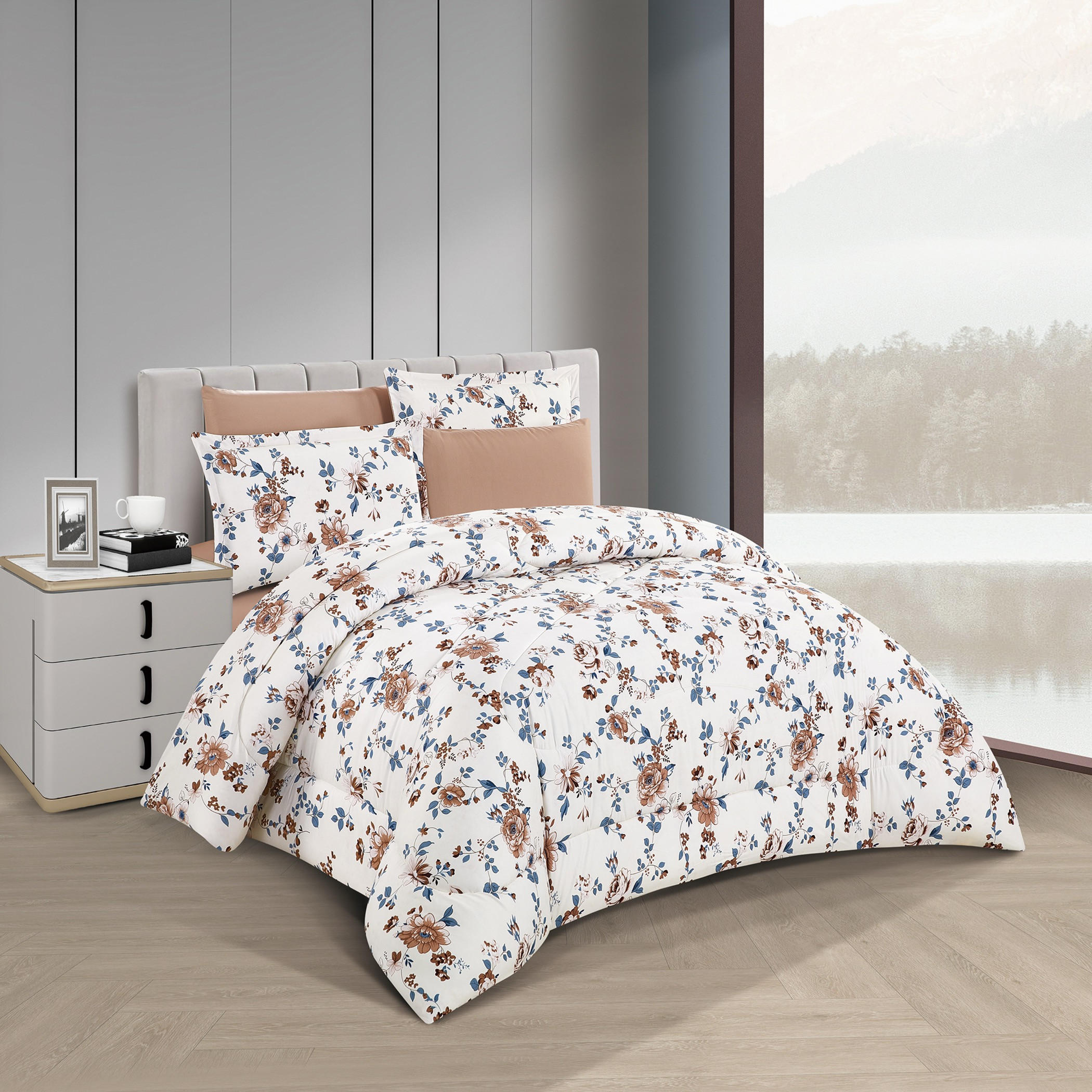 Floral Reversible Comforter Set Twin-household-bedding-comfortersandbedspreads-comforters-image-2