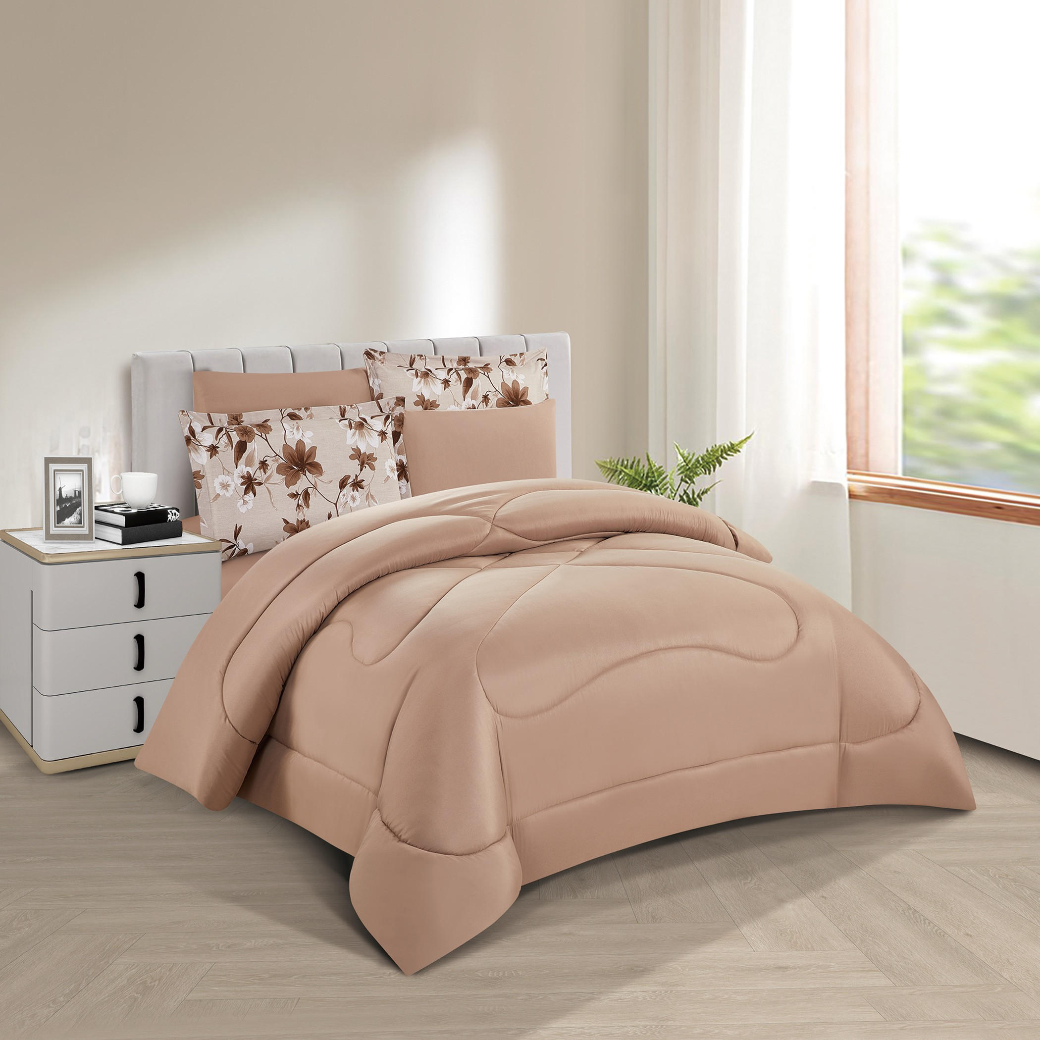 طقم لحاف توأم بزهور قابل للعكس-household-bedding-comfortersandbedspreads-comforters-image-3