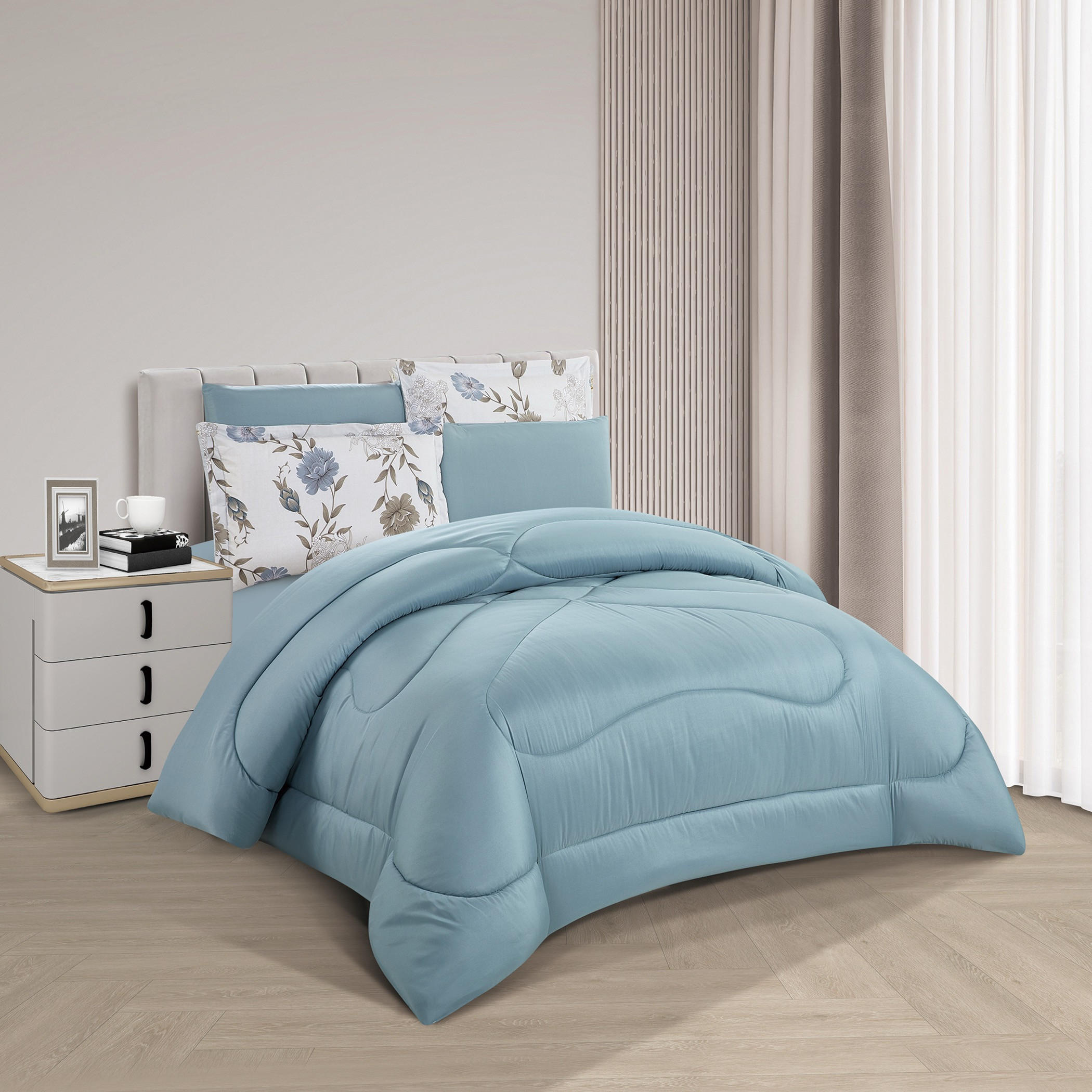 Floral Reversible Comforter Twin Set-household-bedding-comfortersandbedspreads-comforters-image-3