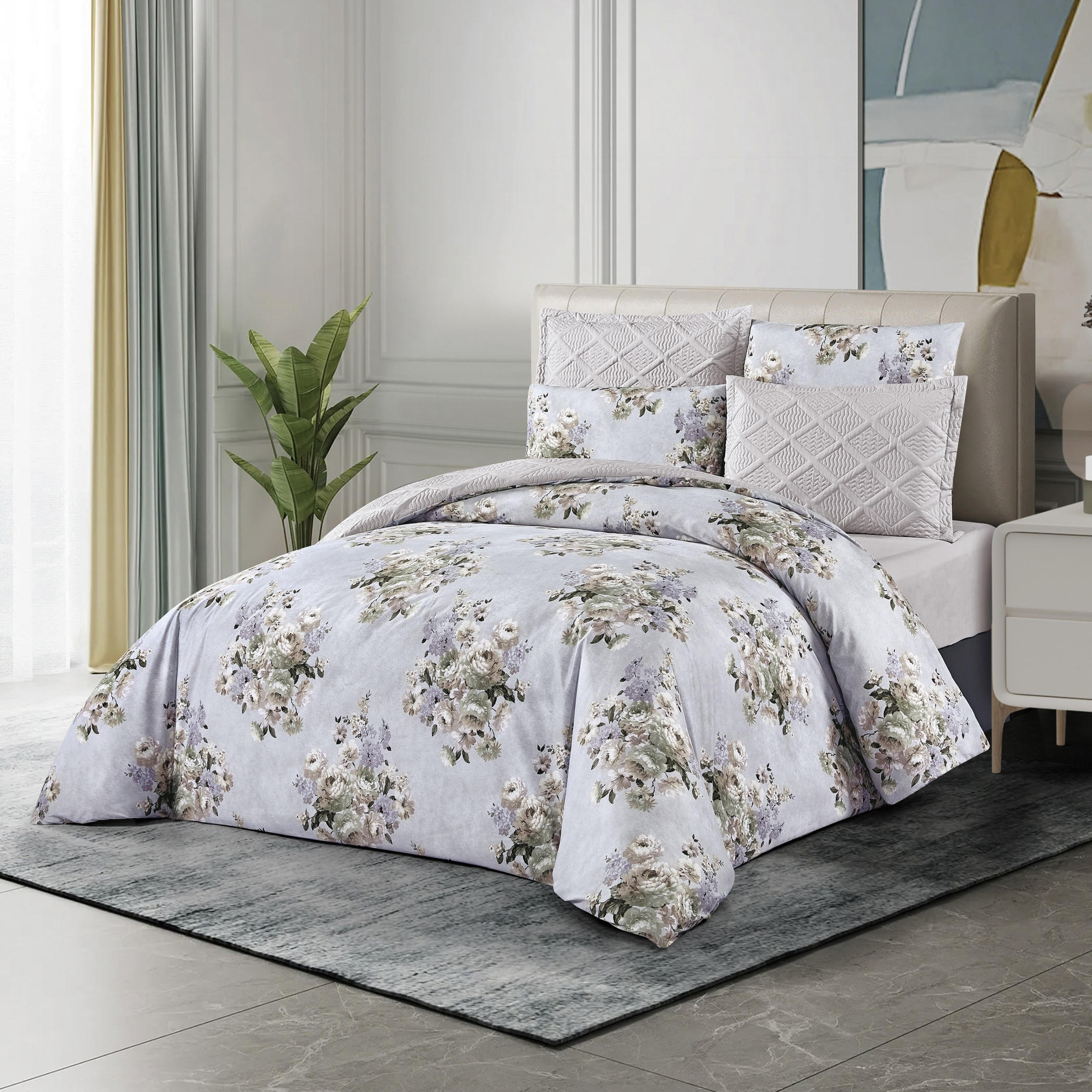 Floral Reversible Comforter King Set-household-bedding-comfortersandbedspreads-comforters-image-1