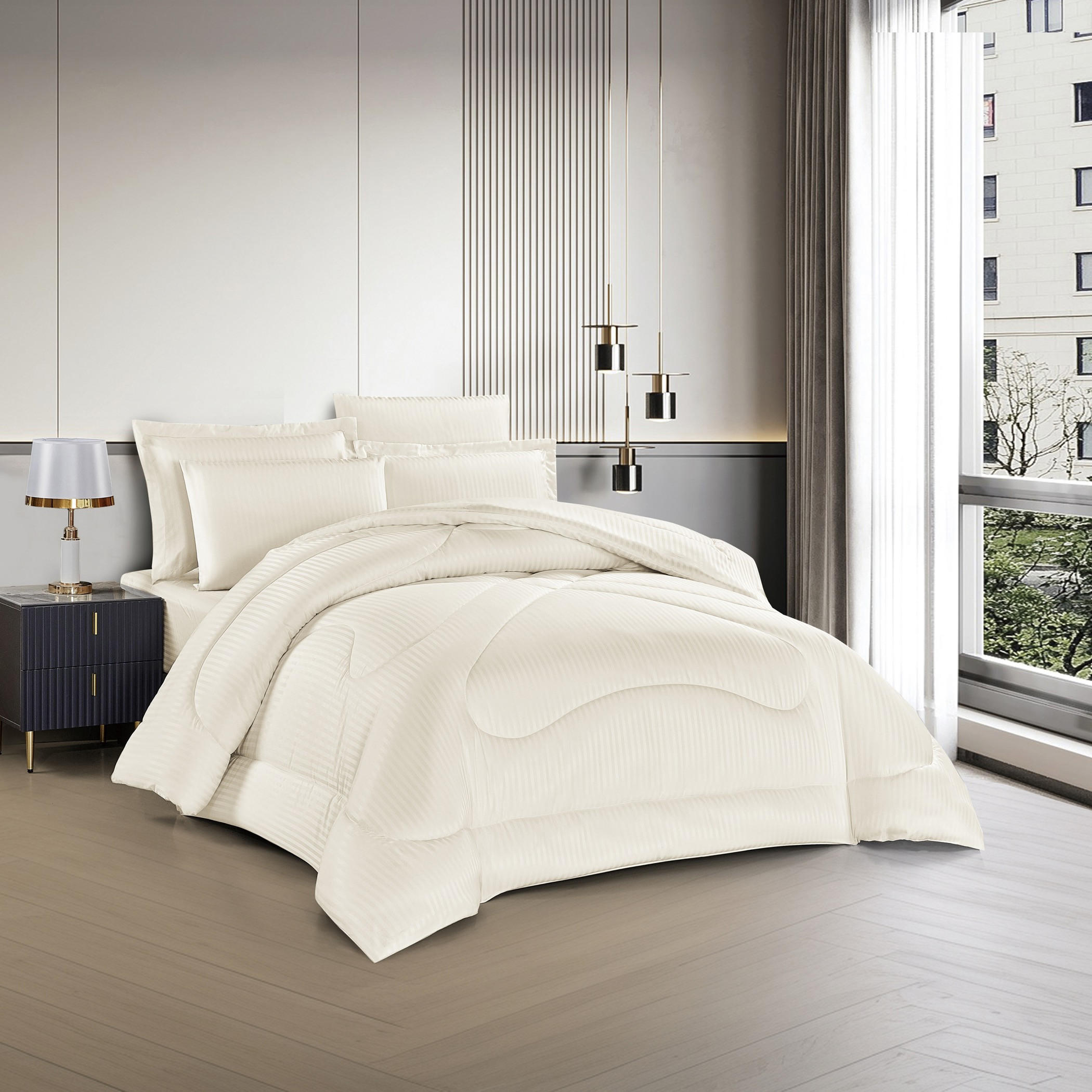 Striped Comforter Bedding Set-household-bedding-comfortersandbedspreads-comforters-image-2