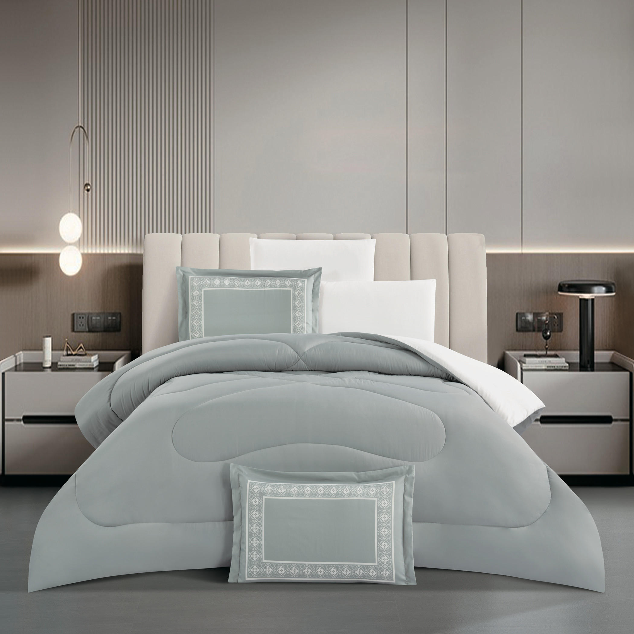 Reversible Comforter Set Twin Four-Piece-household-bedding-comfortersandbedspreads-comforters-image-1