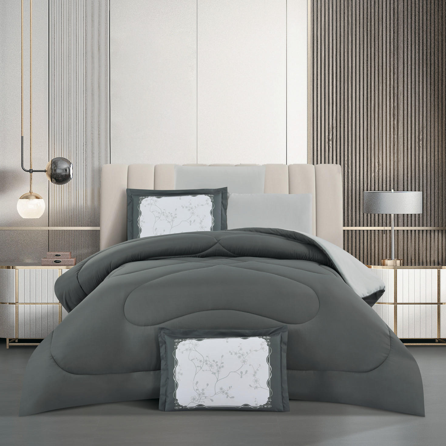 طقم لحاف بوجهين توأم-household-bedding-comfortersandbedspreads-comforters-image-1