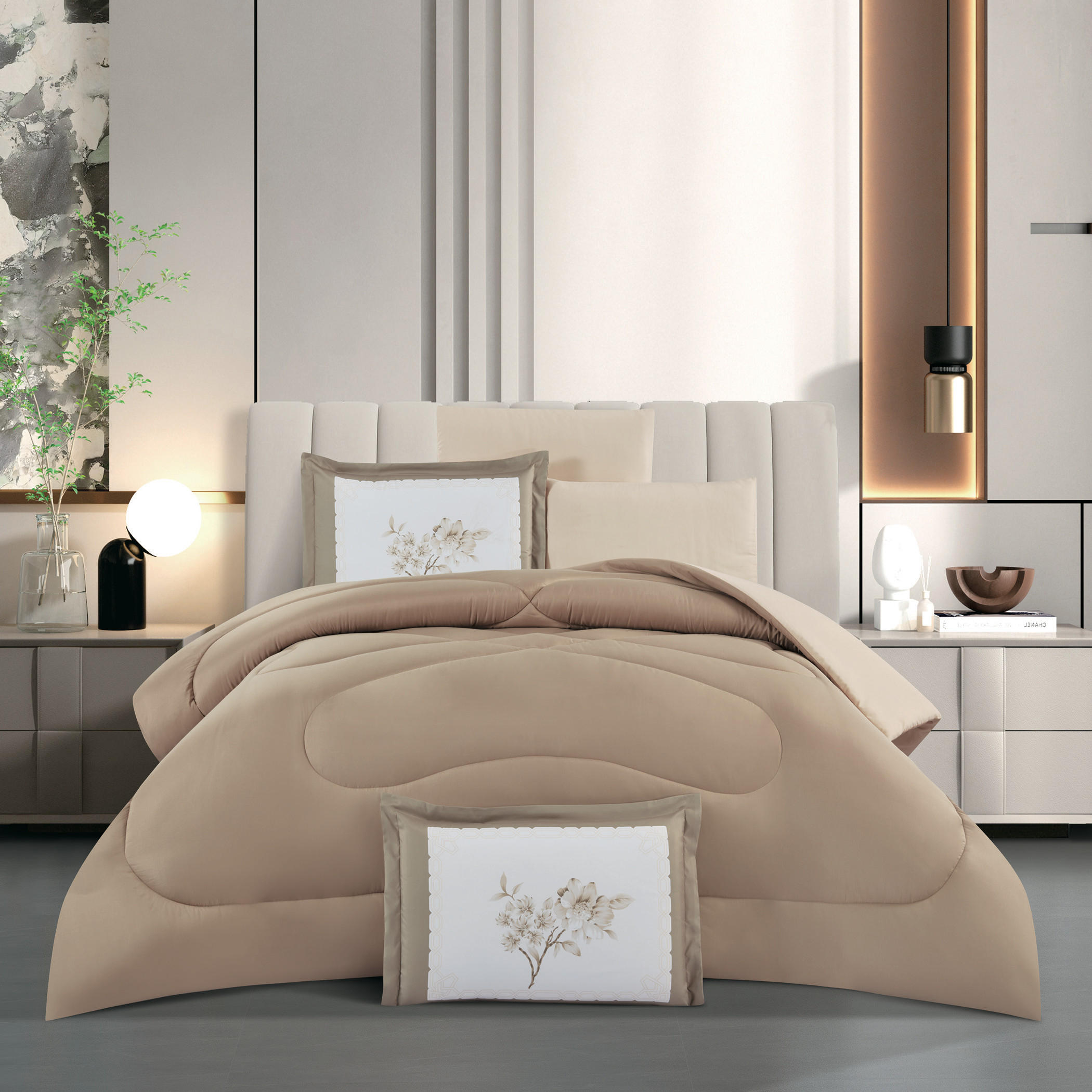 Solid Reversible Comforter Twin Set-household-bedding-comfortersandbedspreads-comforters-image-1