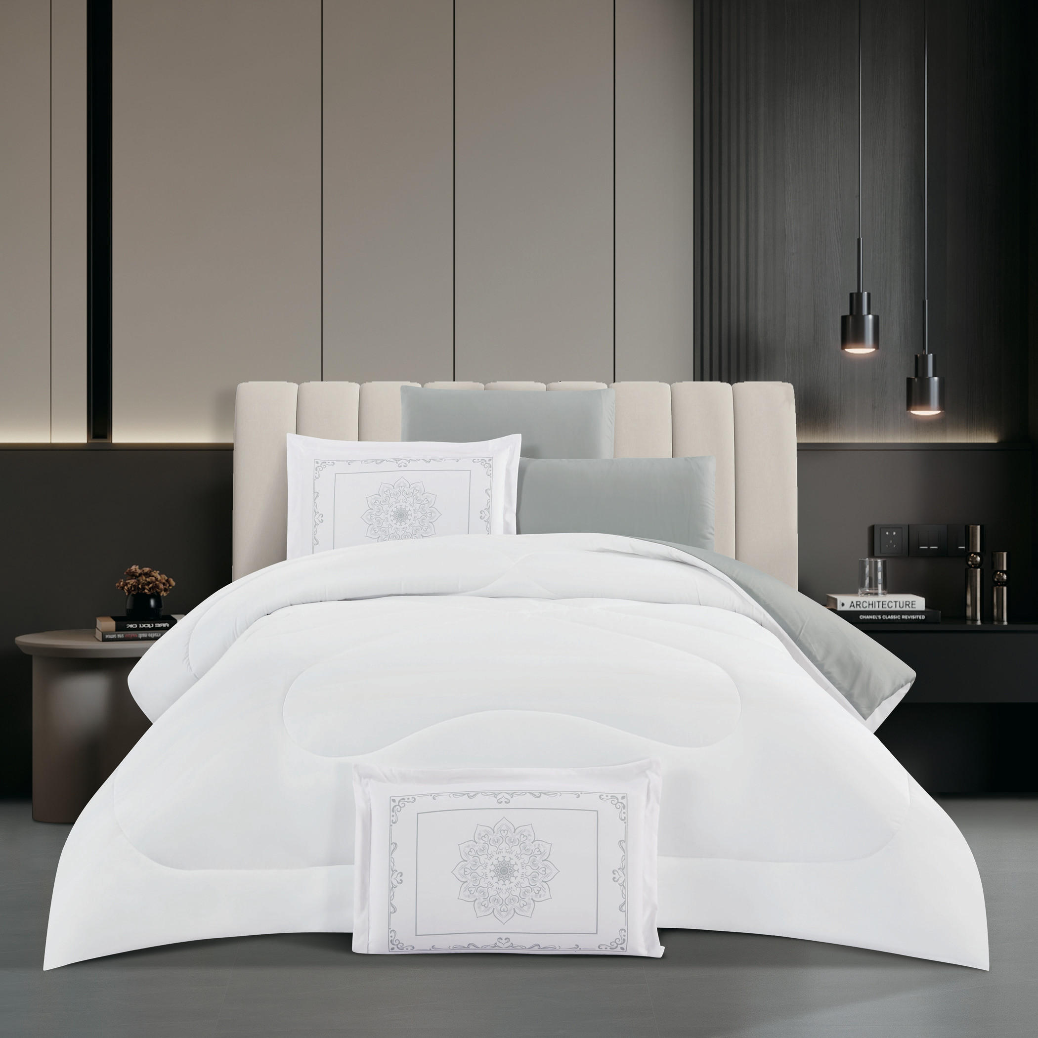 طقم لحاف ماندالا مزدوج الوجهين مفرد-household-bedding-comfortersandbedspreads-comforters-image-1