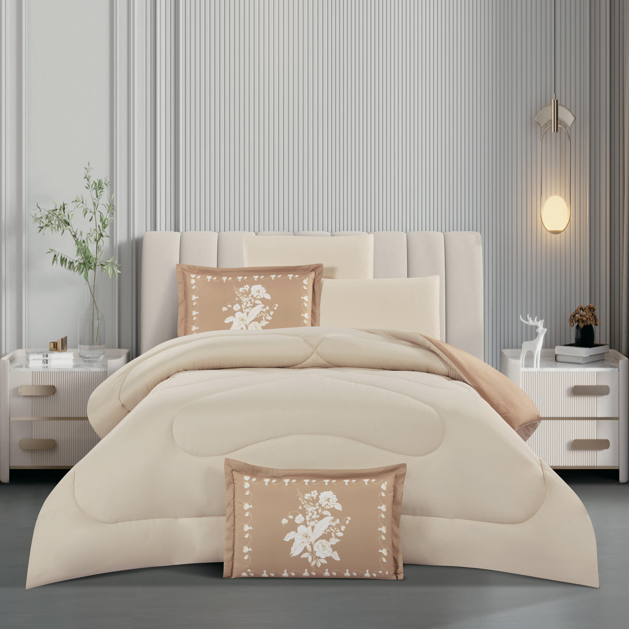Reversible Floral Embroidered Comforter Set-household-bedding-comfortersandbedspreads-comforters-image-2