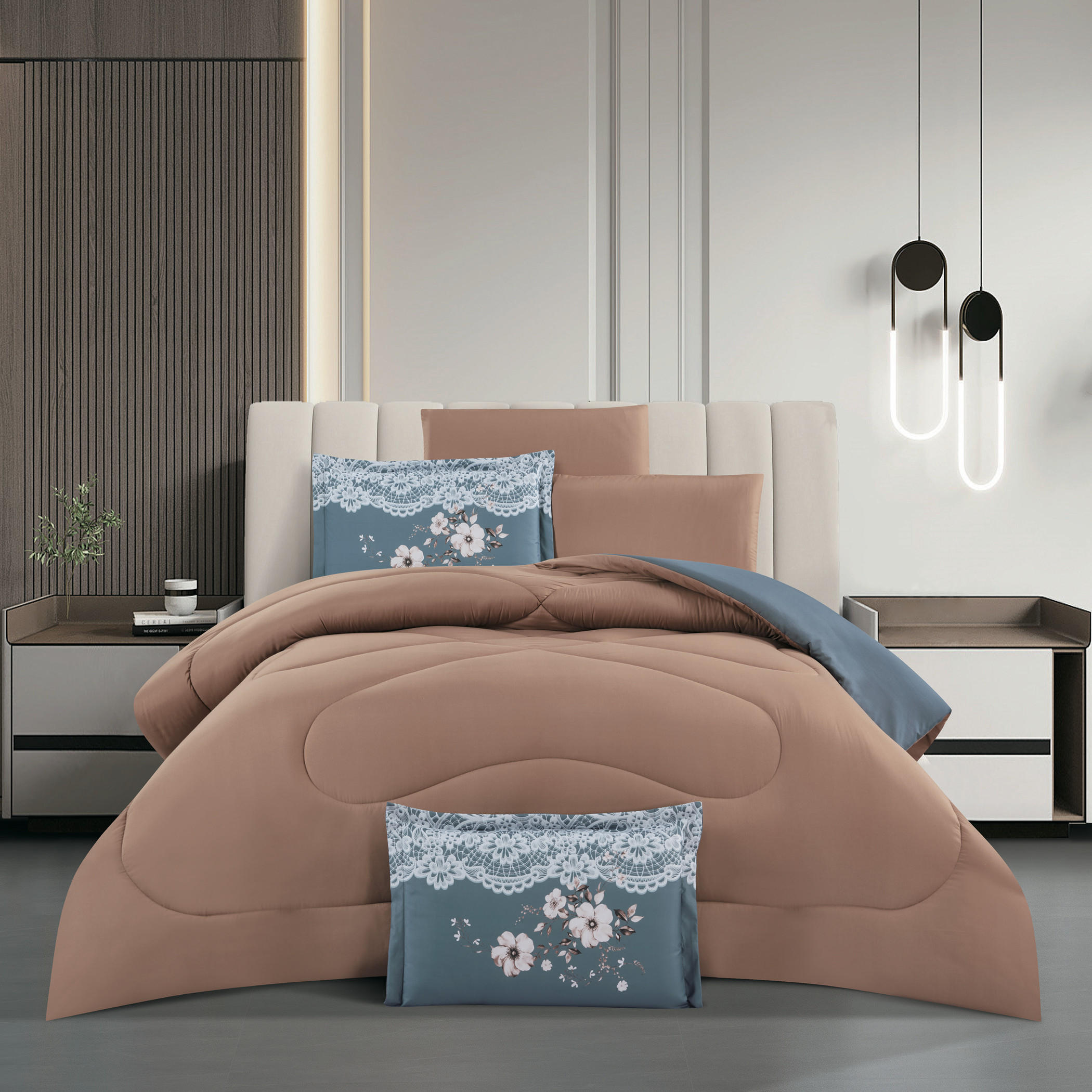 Reversible Floral Comforter Set King-household-bedding-comfortersandbedspreads-comforters-image-2
