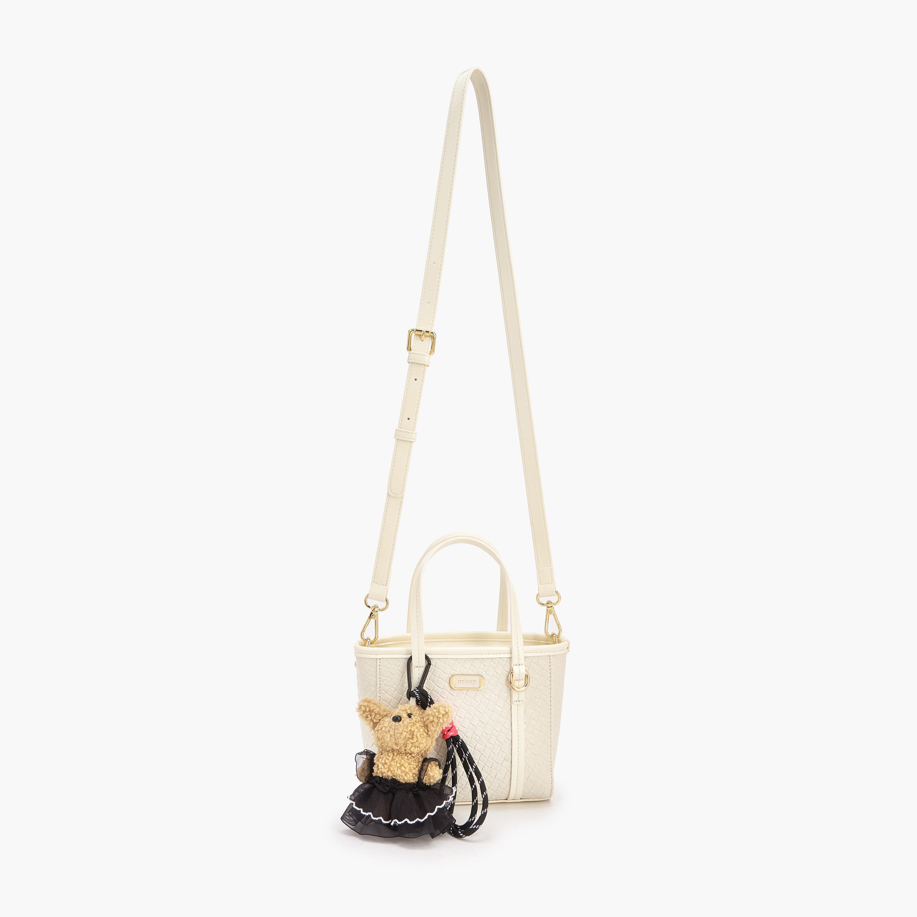 Missy Textured Tote Bag with Detachable Strap-women-bagsandwallets-handbags-image-3