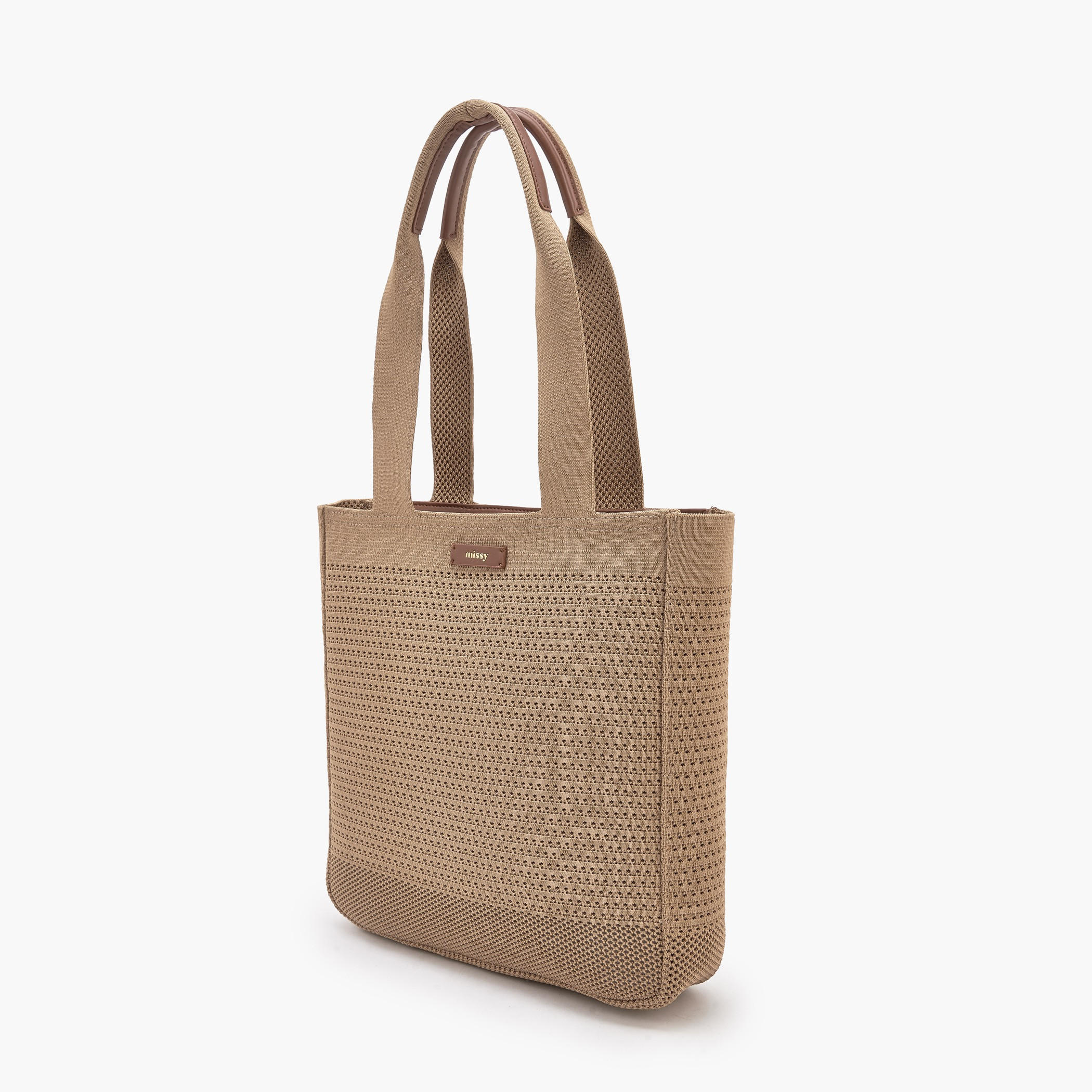 Missy Textured Tote Bag with Pouch-women-bagsandwallets-handbags-image-7