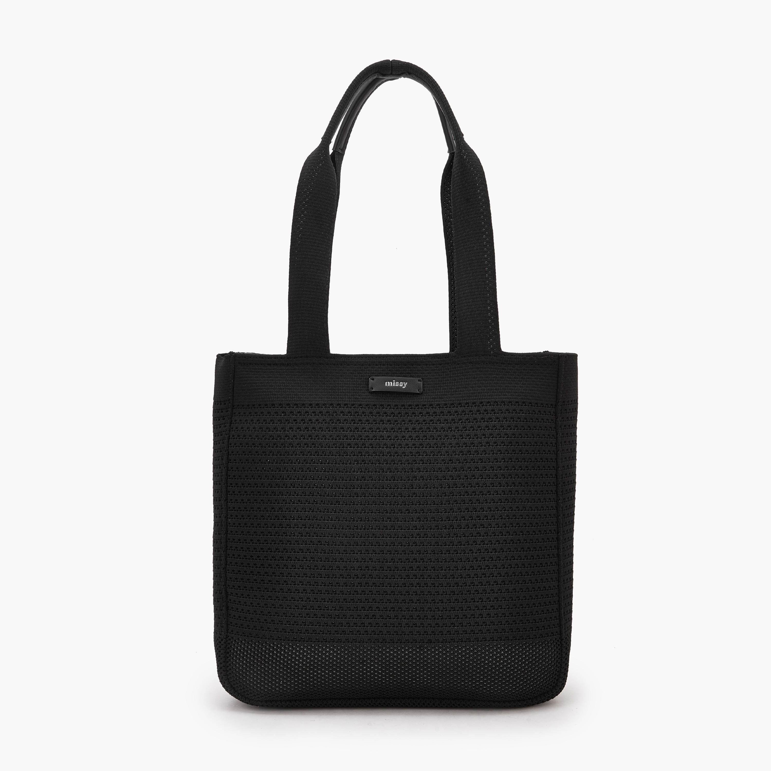 Missy Textured Tote Bag with Pouch-women-bagsandwallets-handbags-image-6