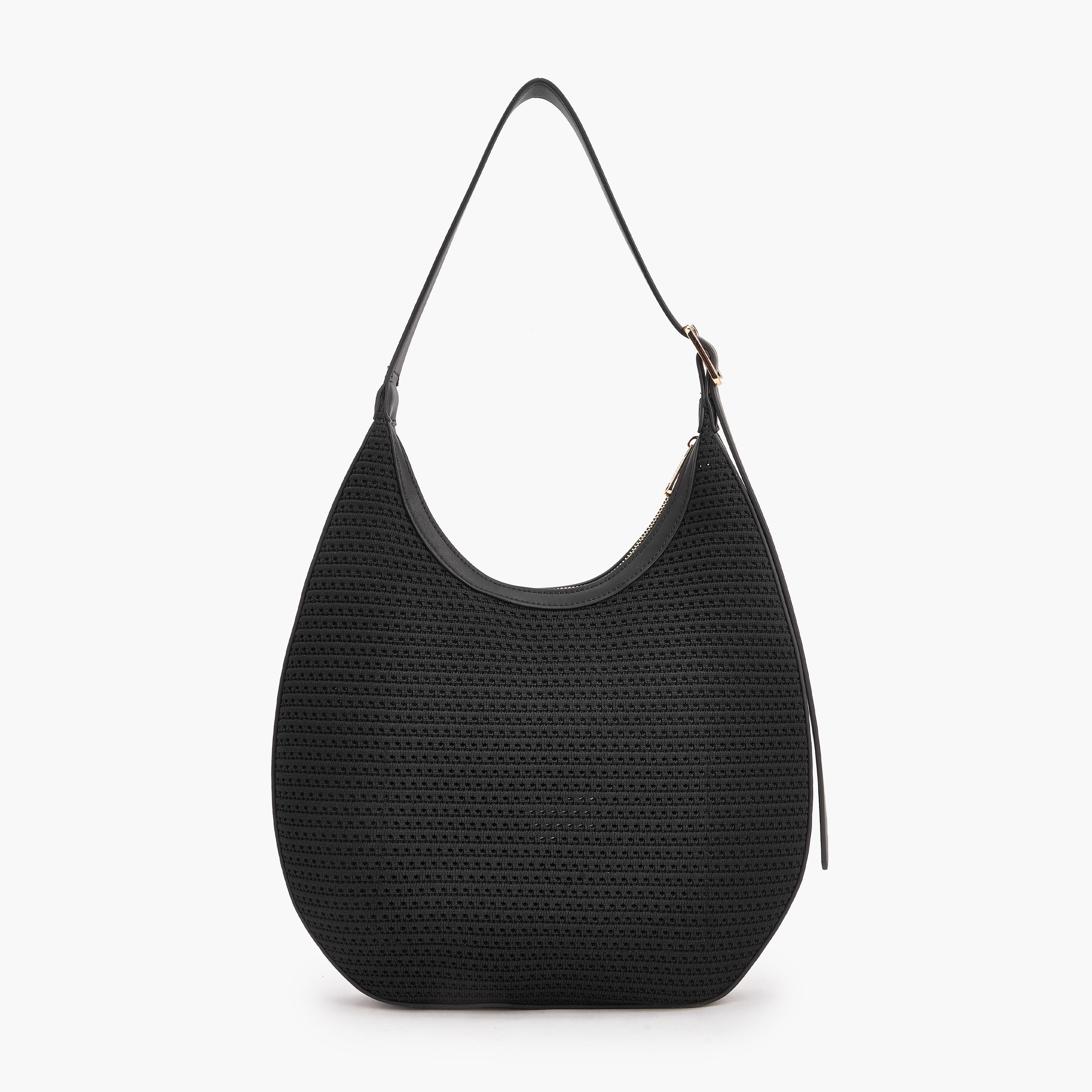 Missy Textured Shoulder Bag with Zip Closure-women-bagsandwallets-handbags-image-3
