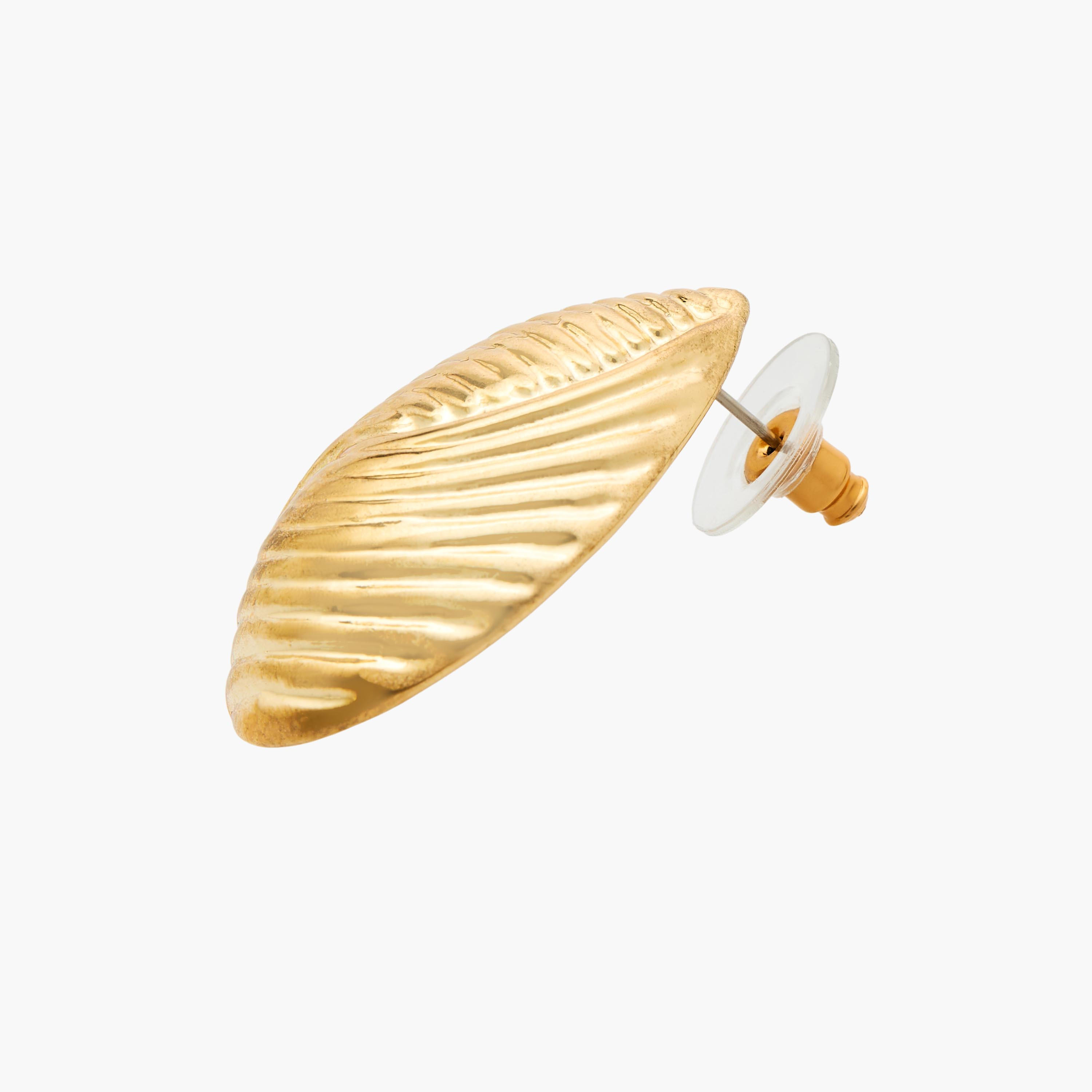Metallic Textured Stud Earrings with Pushback Closure-women-watchesandjewellery-jewellery-earrings-image-3