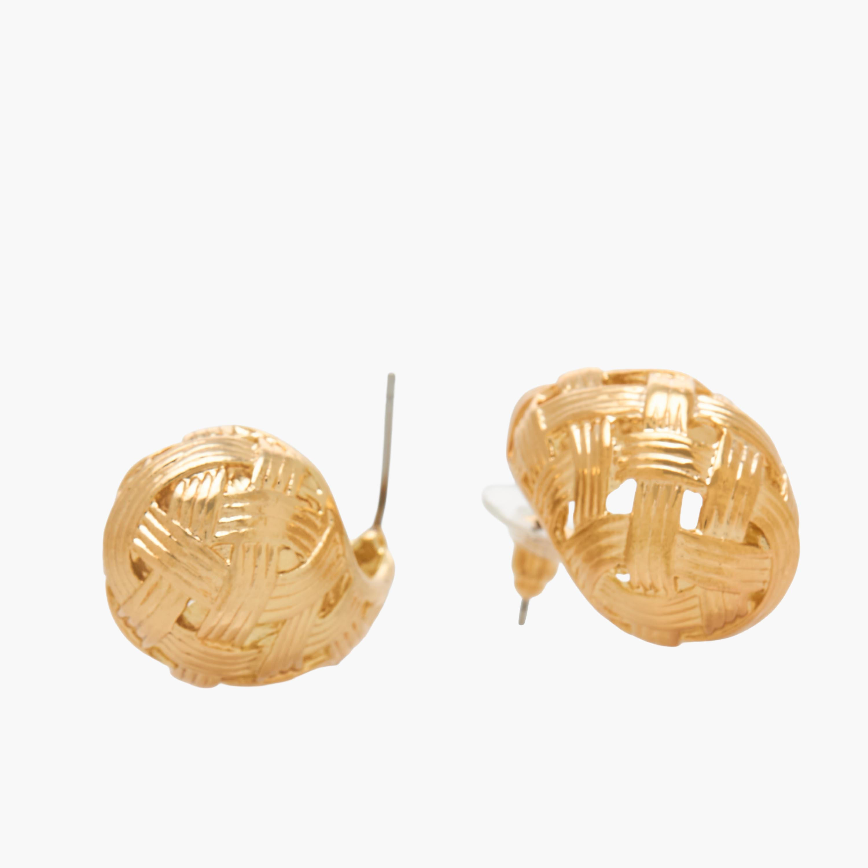 Gold Tone Teardrop Earrings with Pushback Closure-women-watchesandjewellery-jewellery-earrings-image-4