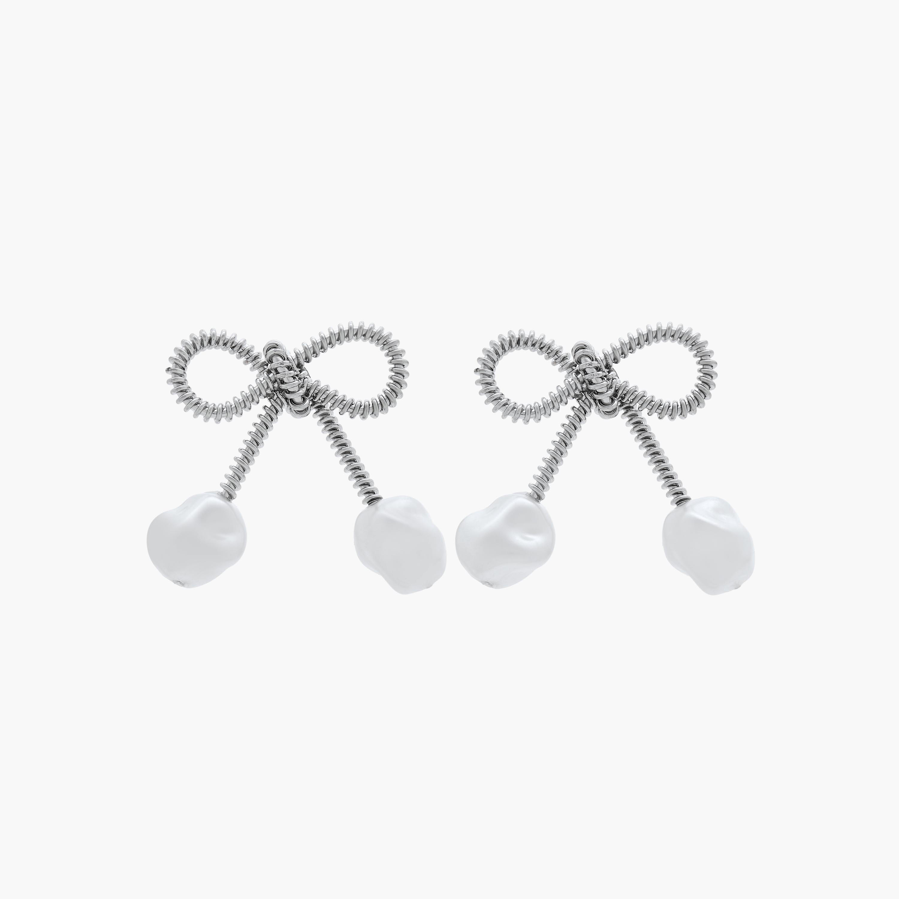 Metallic Bow Stud Earrings with Pushback Closure-women-watchesandjewellery-jewellery-earrings-image-1
