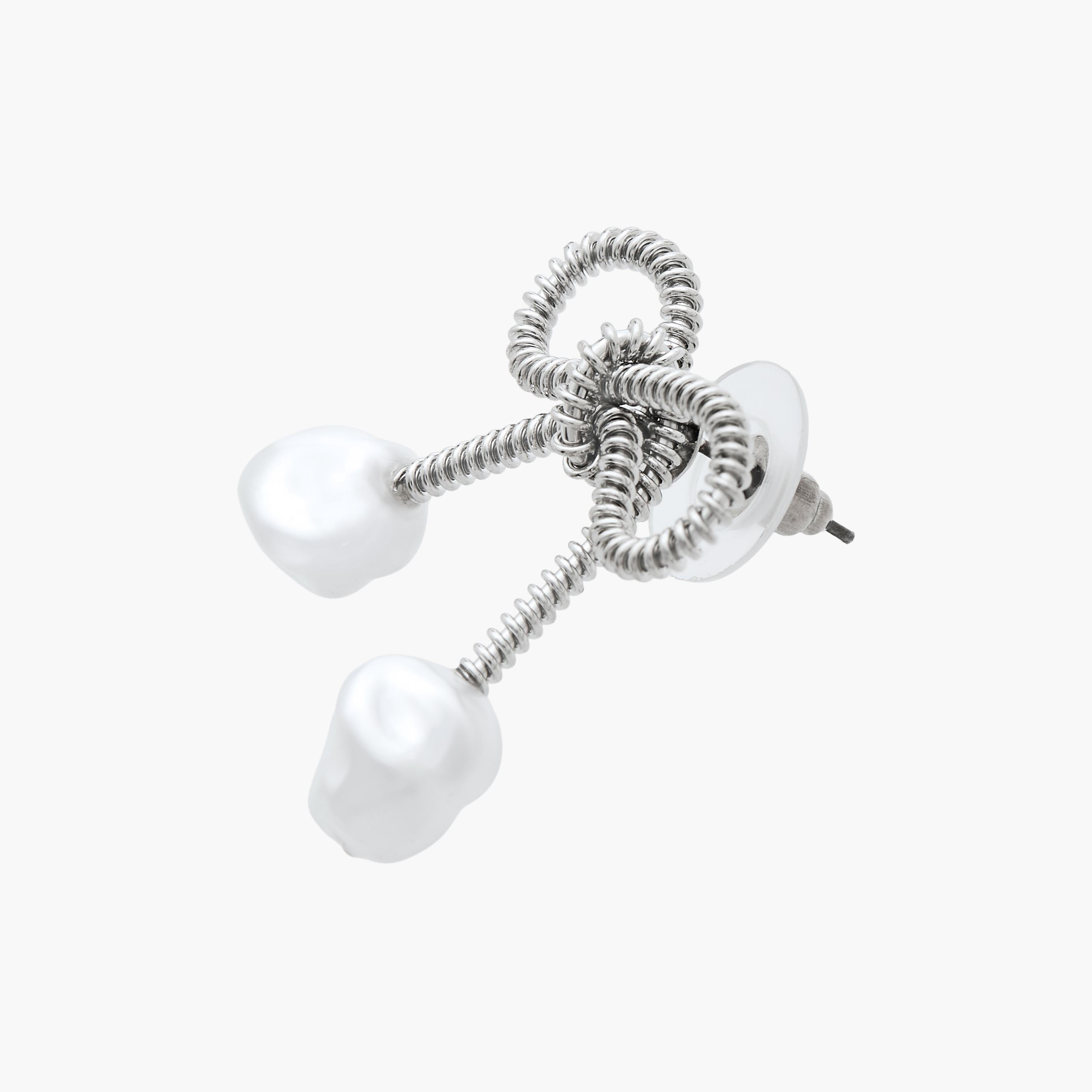 Metallic Bow Stud Earrings with Pushback Closure-women-watchesandjewellery-jewellery-earrings-image-3