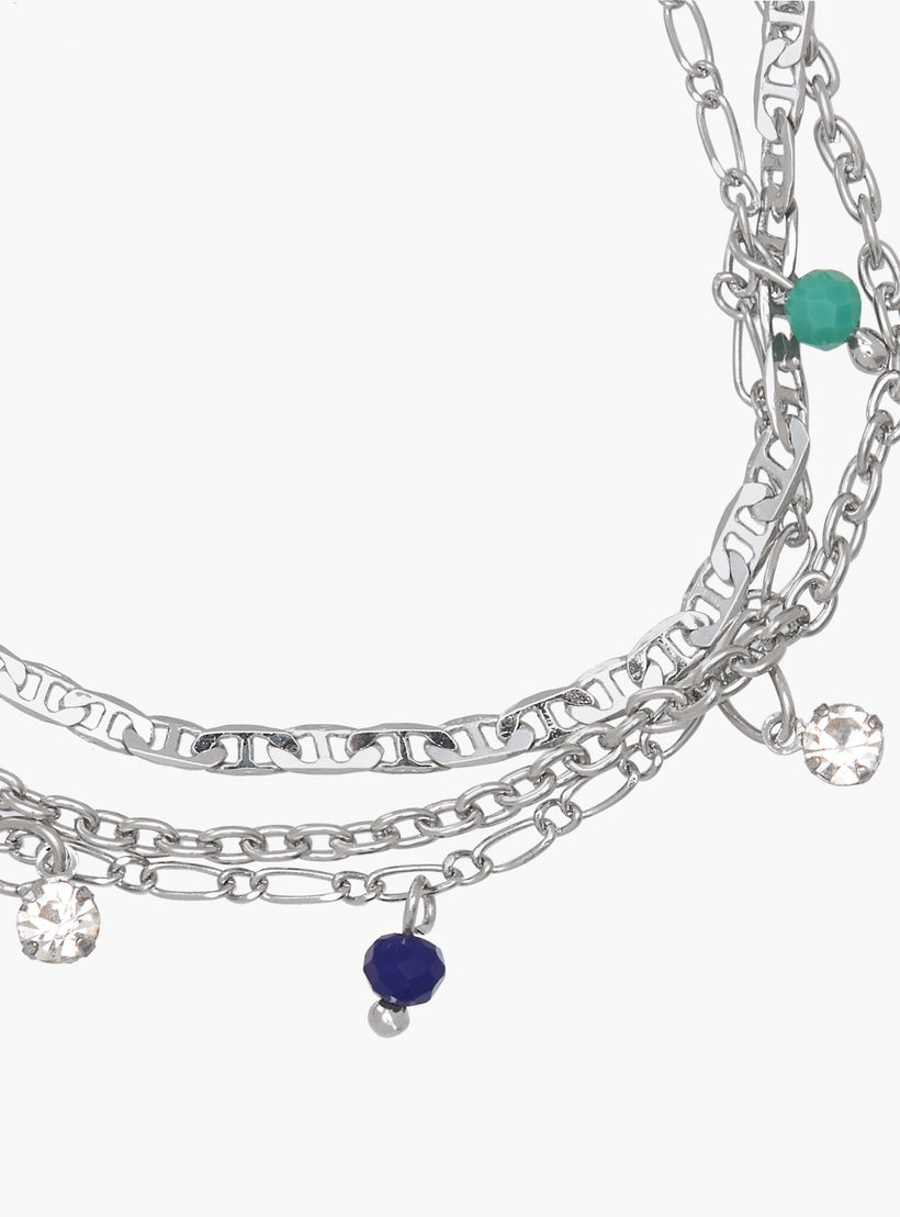 Silver Tone Charm Embellished Layered Anklet-women-watchesandjewellery-jewellery-anklets-image-3
