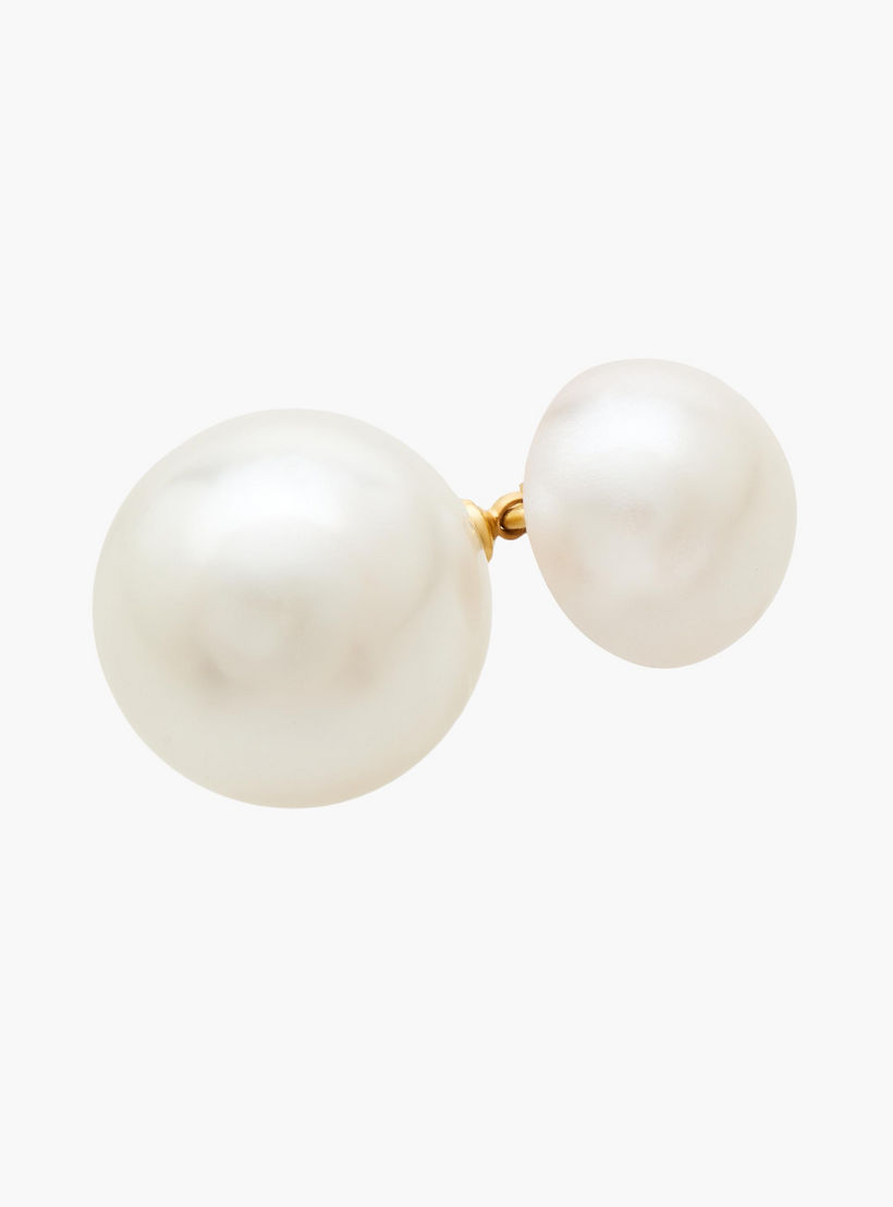 Gold Tone Pearl Embellished Earrings with Pushback Closure-women-watchesandjewellery-jewellery-earrings-image-4
