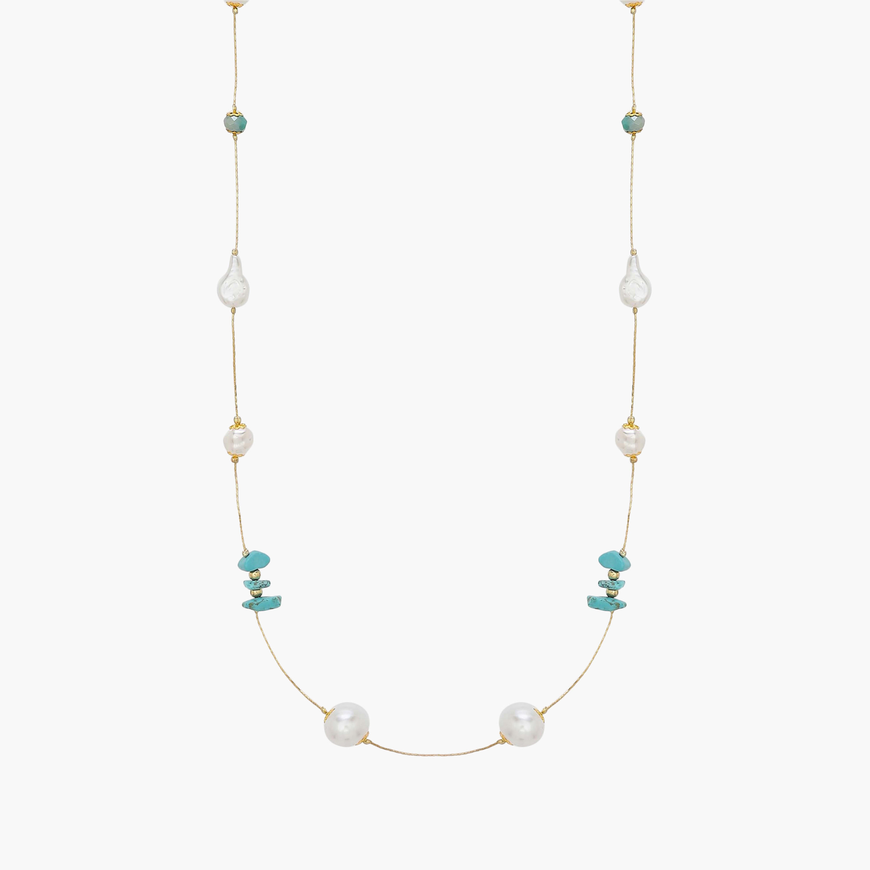 Metal Necklace with Bead Embellishment-women-watchesandjewellery-jewellery-necklacesandpendants-image-1