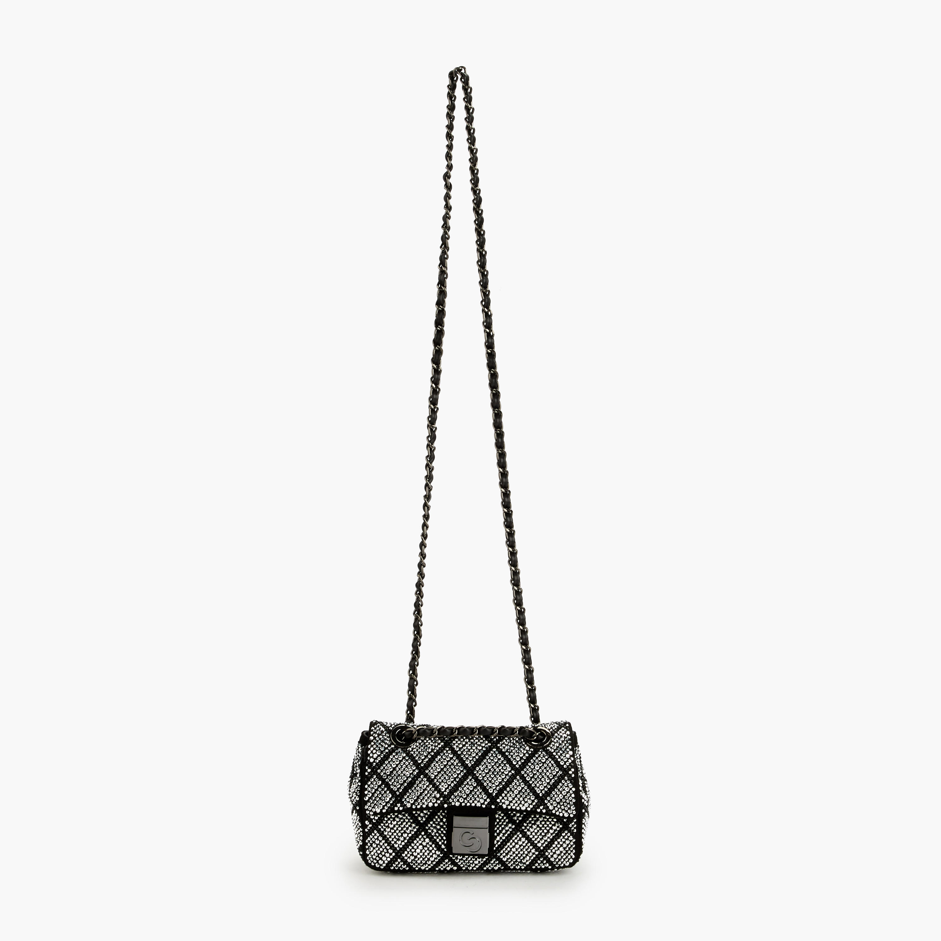 Celeste Embellished Crossbody Bag with Chain Strap-women-bagsandwallets-handbags-image-3