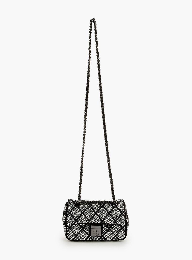 Celeste Embellished Crossbody Bag with Chain Strap-women-bagsandwallets-handbags-image-3
