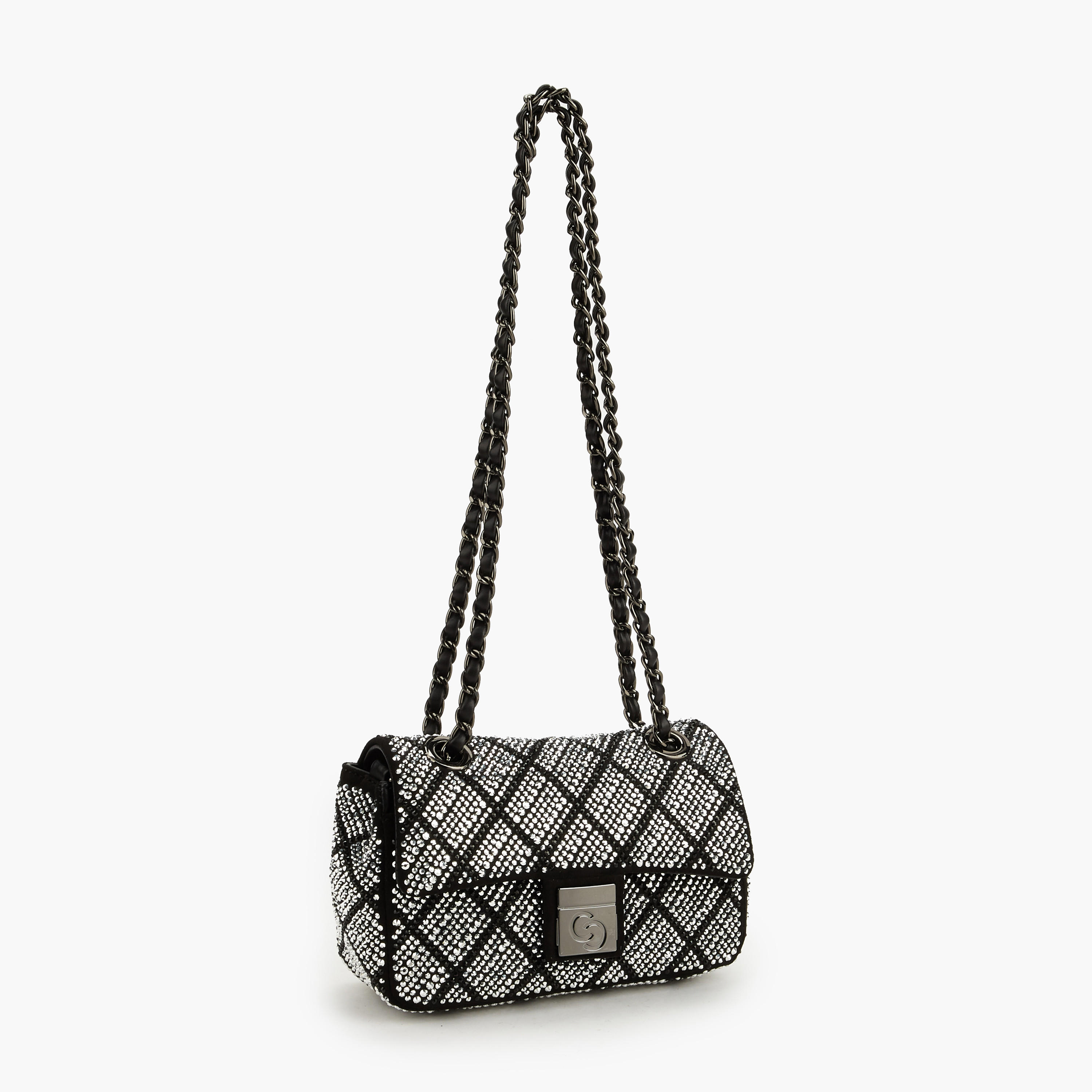Celeste Embellished Crossbody Bag with Chain Strap-women-bagsandwallets-handbags-image-4
