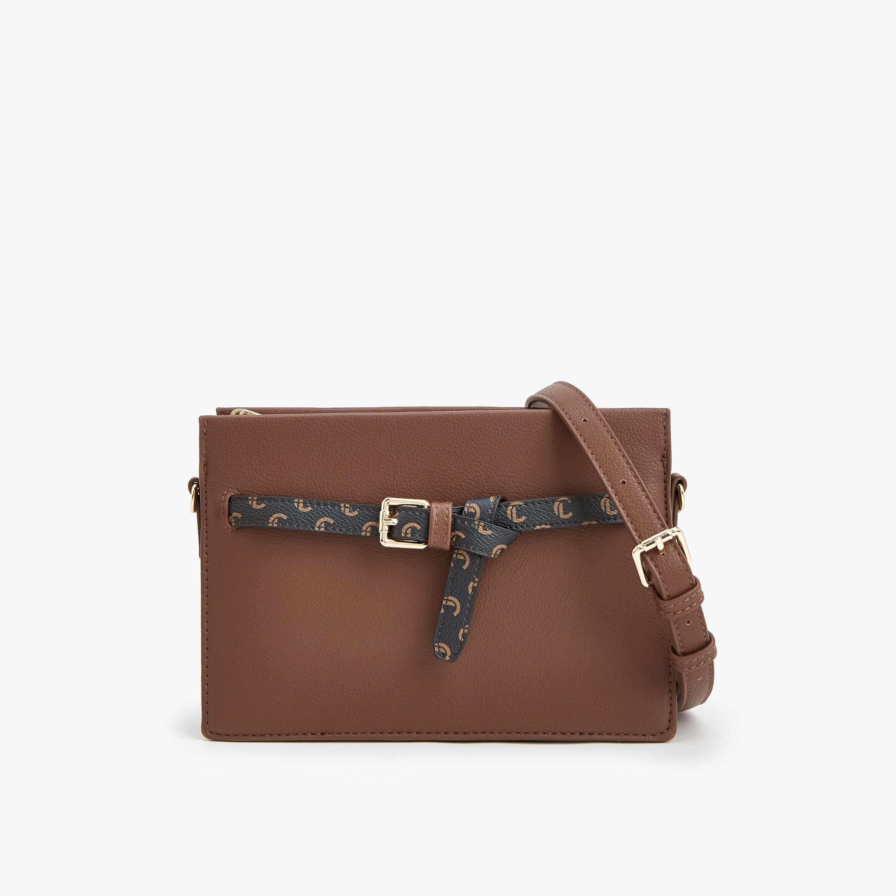 Le Confort Textured Crossbody Bag with Adjustable Strap-women-bagsandwallets-handbags-image-1