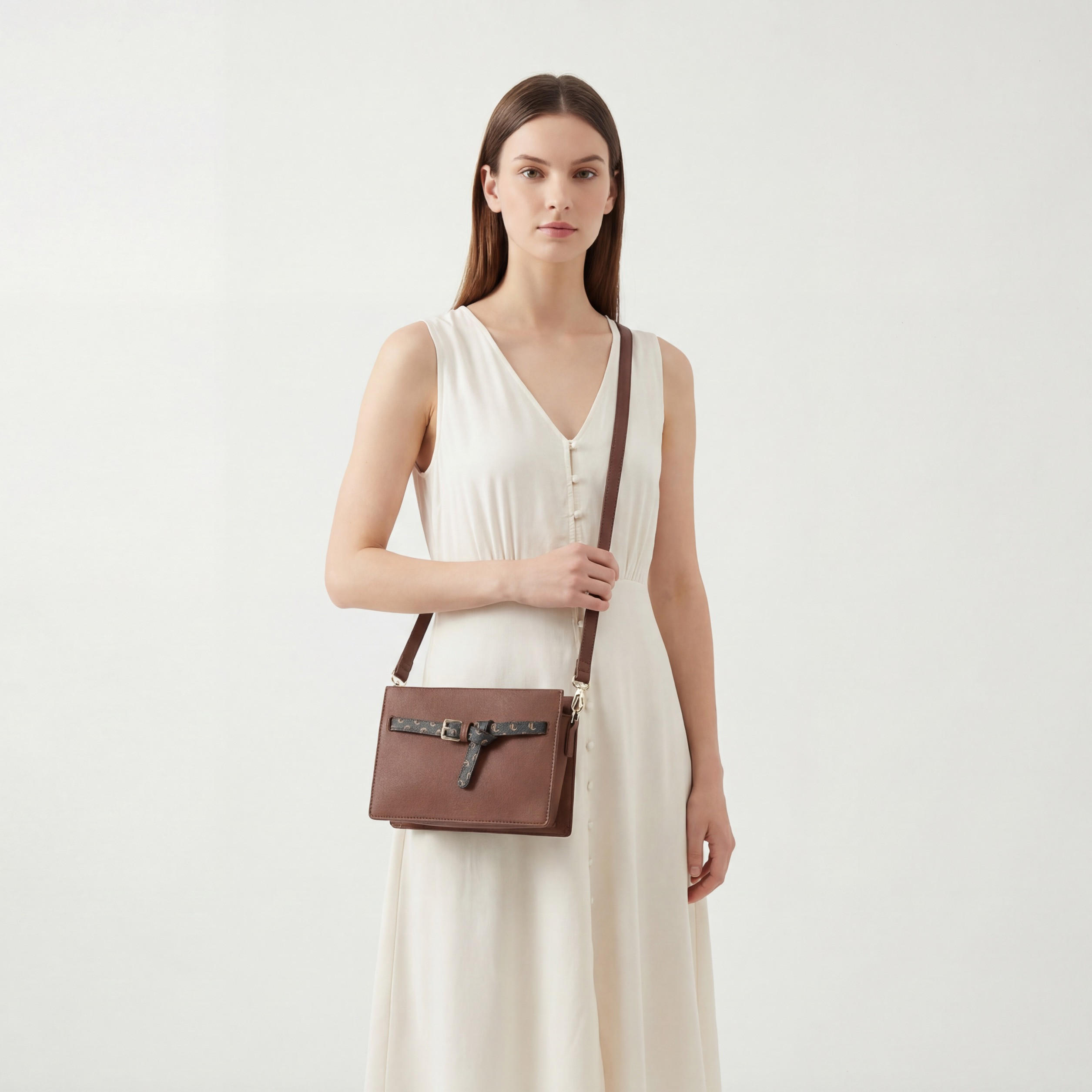Le Confort Textured Crossbody Bag with Adjustable Strap-women-bagsandwallets-handbags-image-2