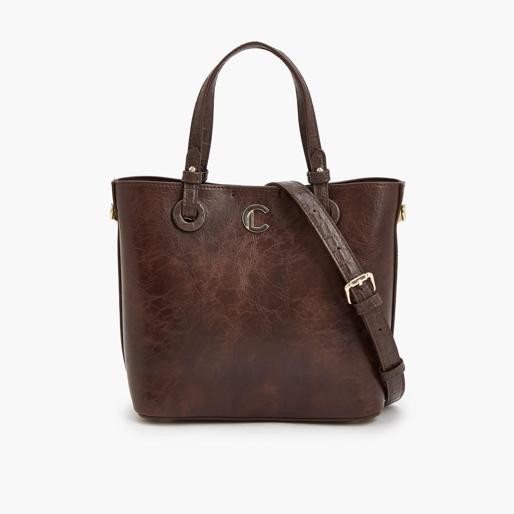 شنطة توتي بارزة الملمس مع حزام قابل للتعديل من لو كونفورت-women-bagsandwallets-handbags-image-1