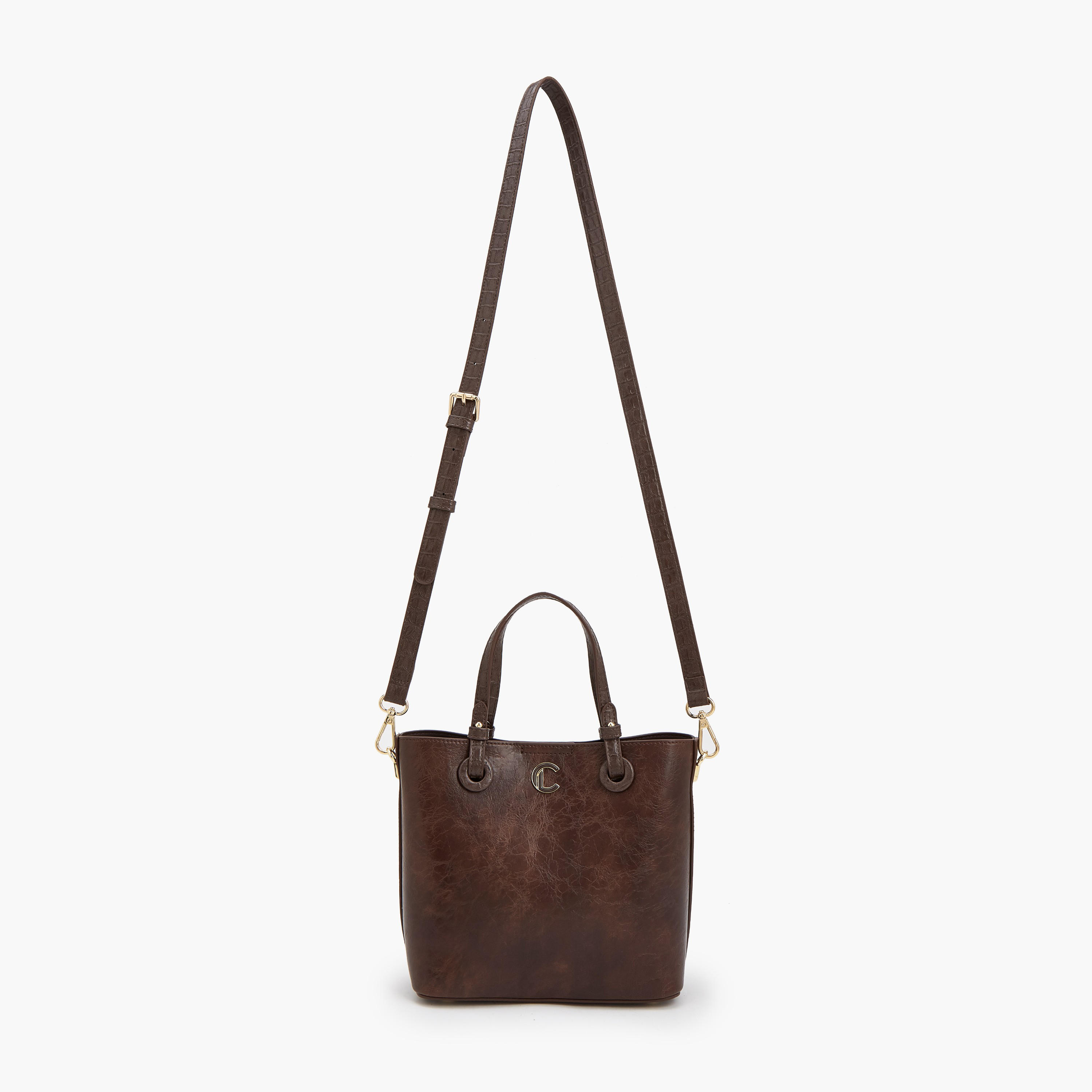 شنطة توتي بارزة الملمس مع حزام قابل للتعديل من لو كونفورت-women-bagsandwallets-handbags-image-3