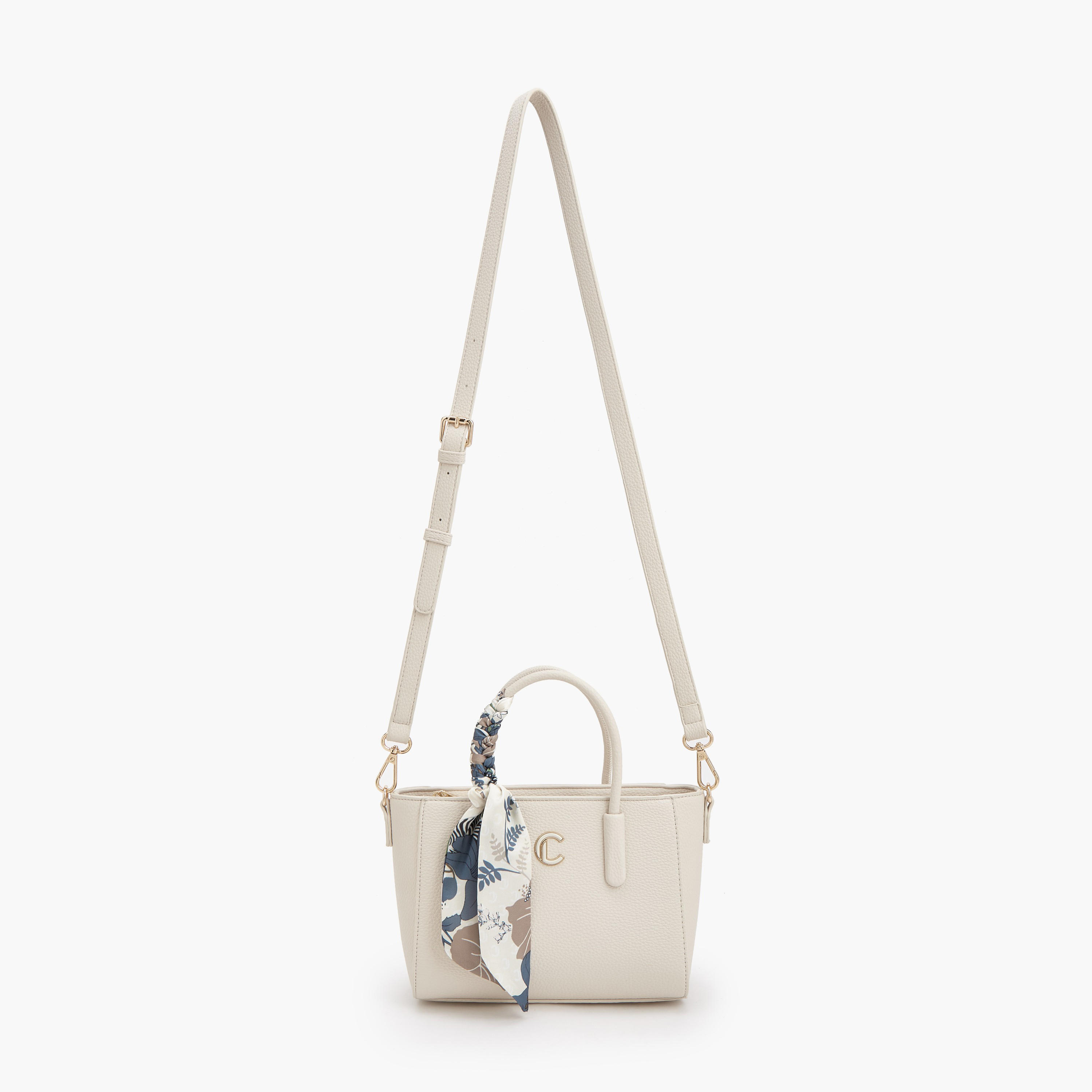 Le Confort Scarf Accent Tote Bag with Detachable Strap-women-bagsandwallets-handbags-image-3