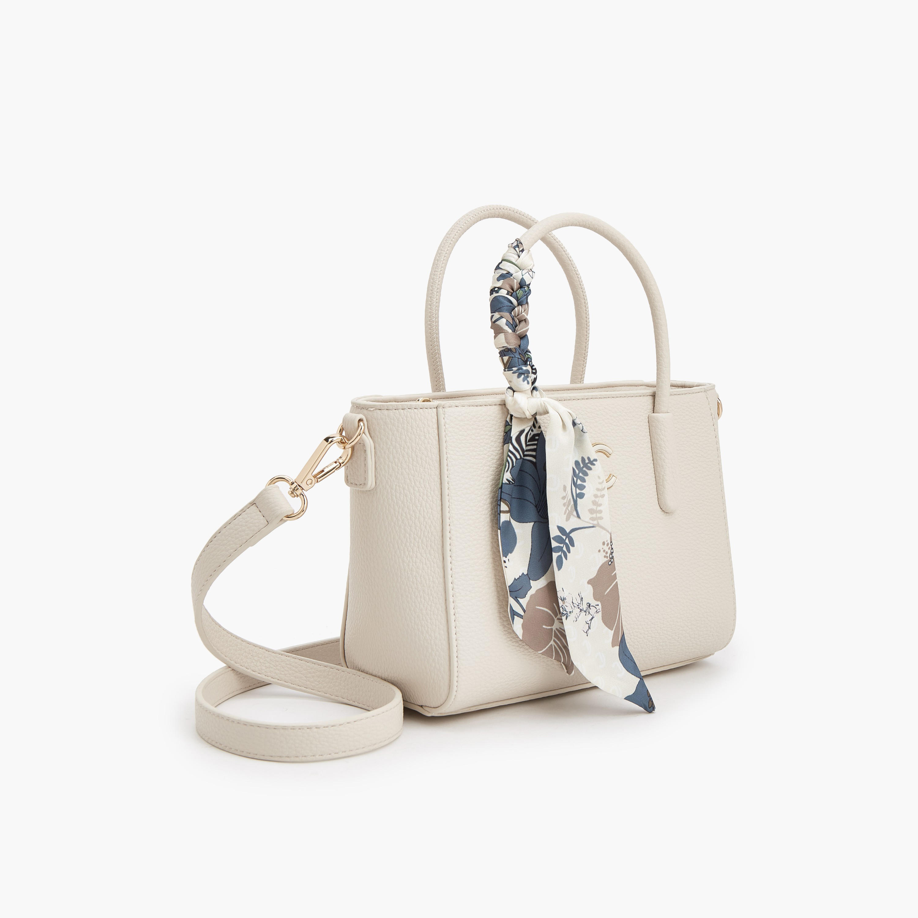 Le Confort Scarf Accent Tote Bag with Detachable Strap-women-bagsandwallets-handbags-image-4