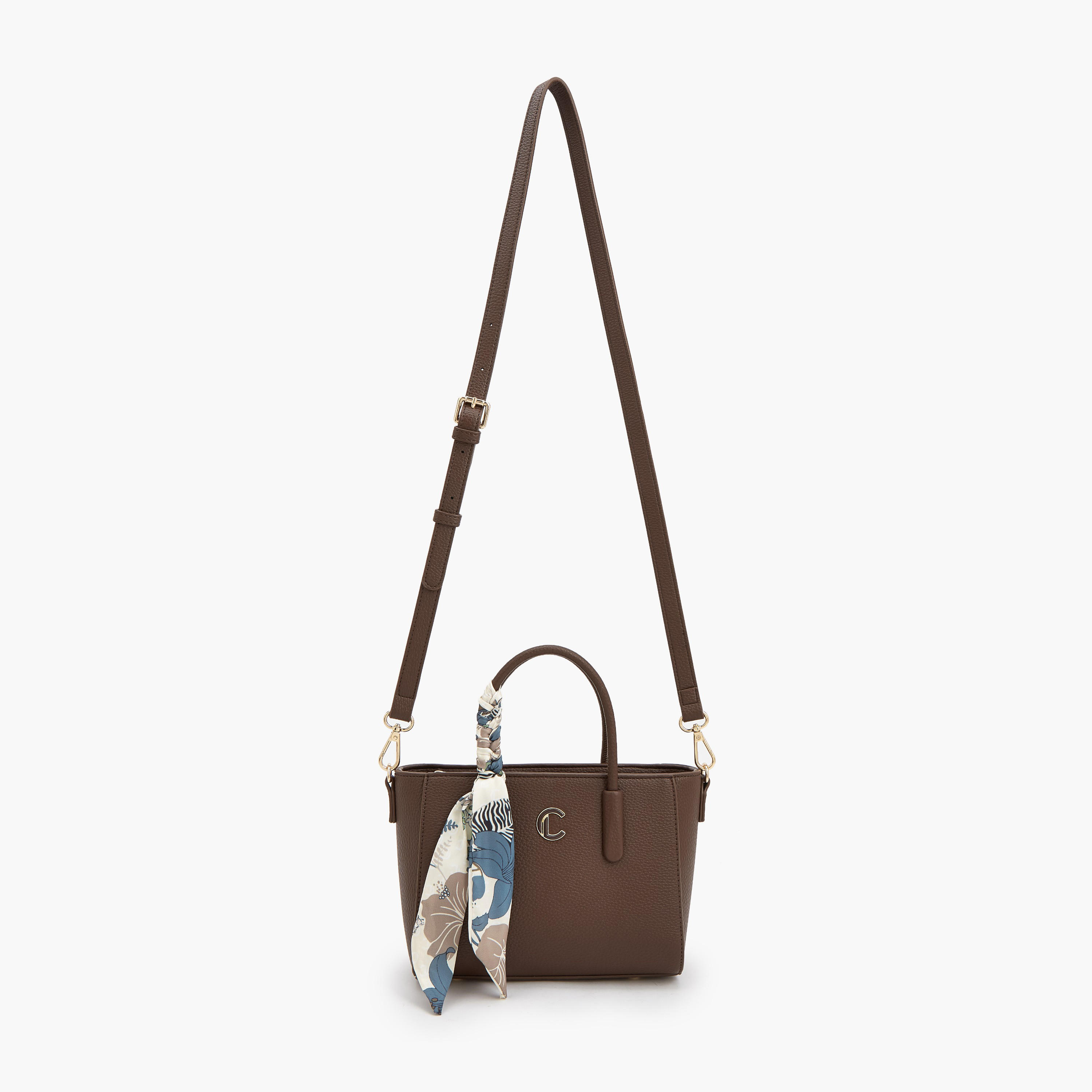 Le Confort Scarf Accent Tote Bag with Detachable Strap-women-bagsandwallets-handbags-image-4
