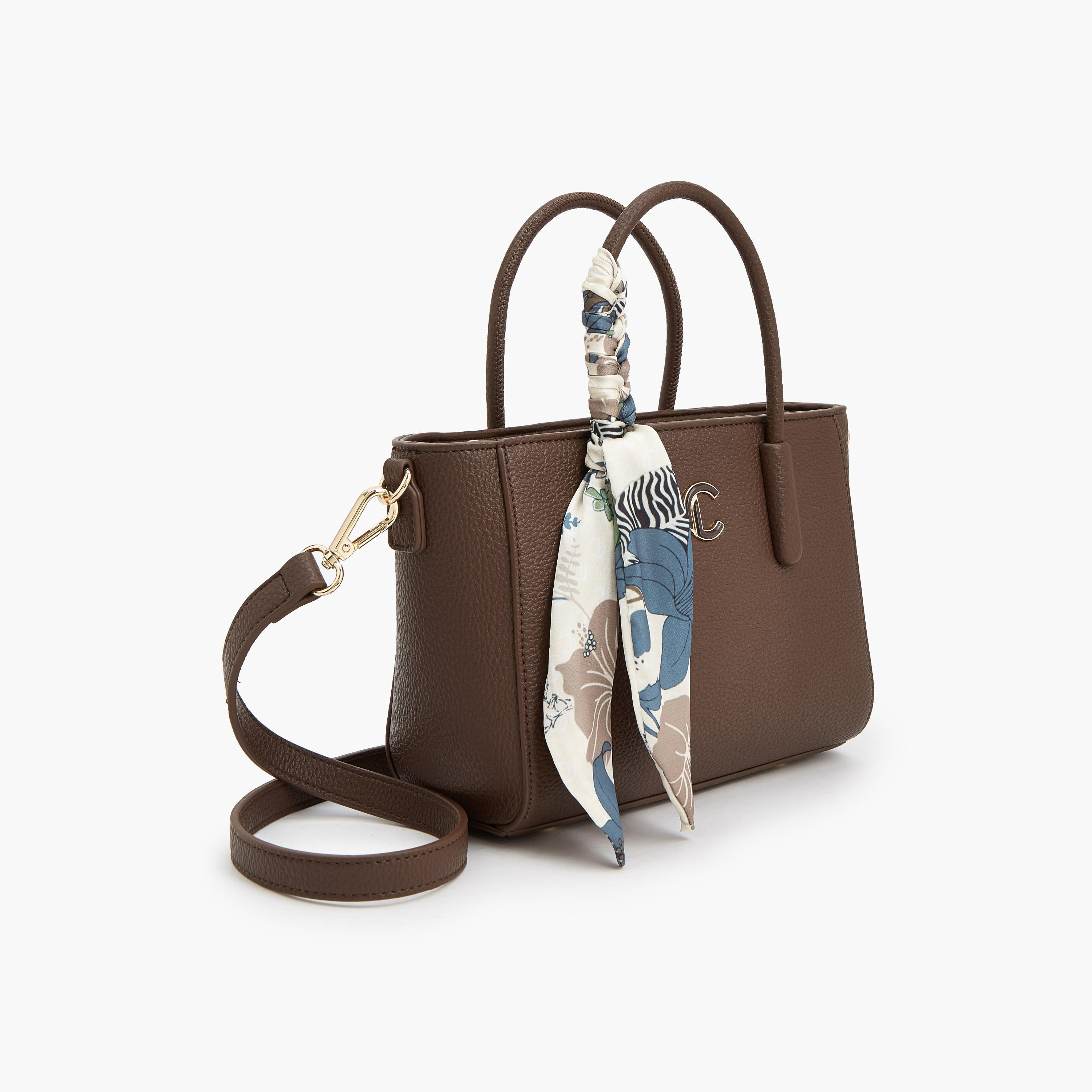 Le Confort Scarf Accent Tote Bag with Detachable Strap-women-bagsandwallets-handbags-image-5