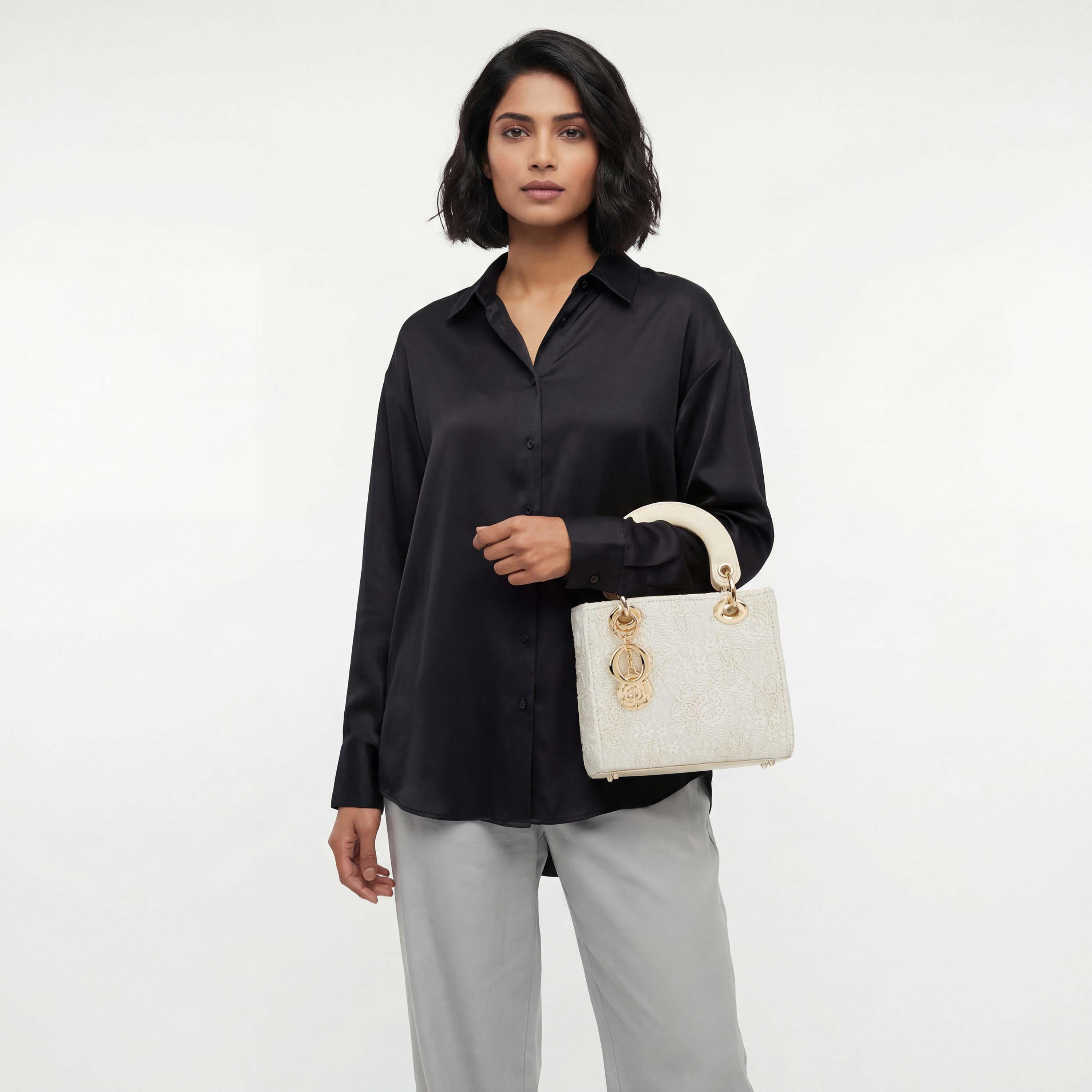 Le Confort Floral Lace Tote Bag with Charm Detail-women-bagsandwallets-handbags-image-2