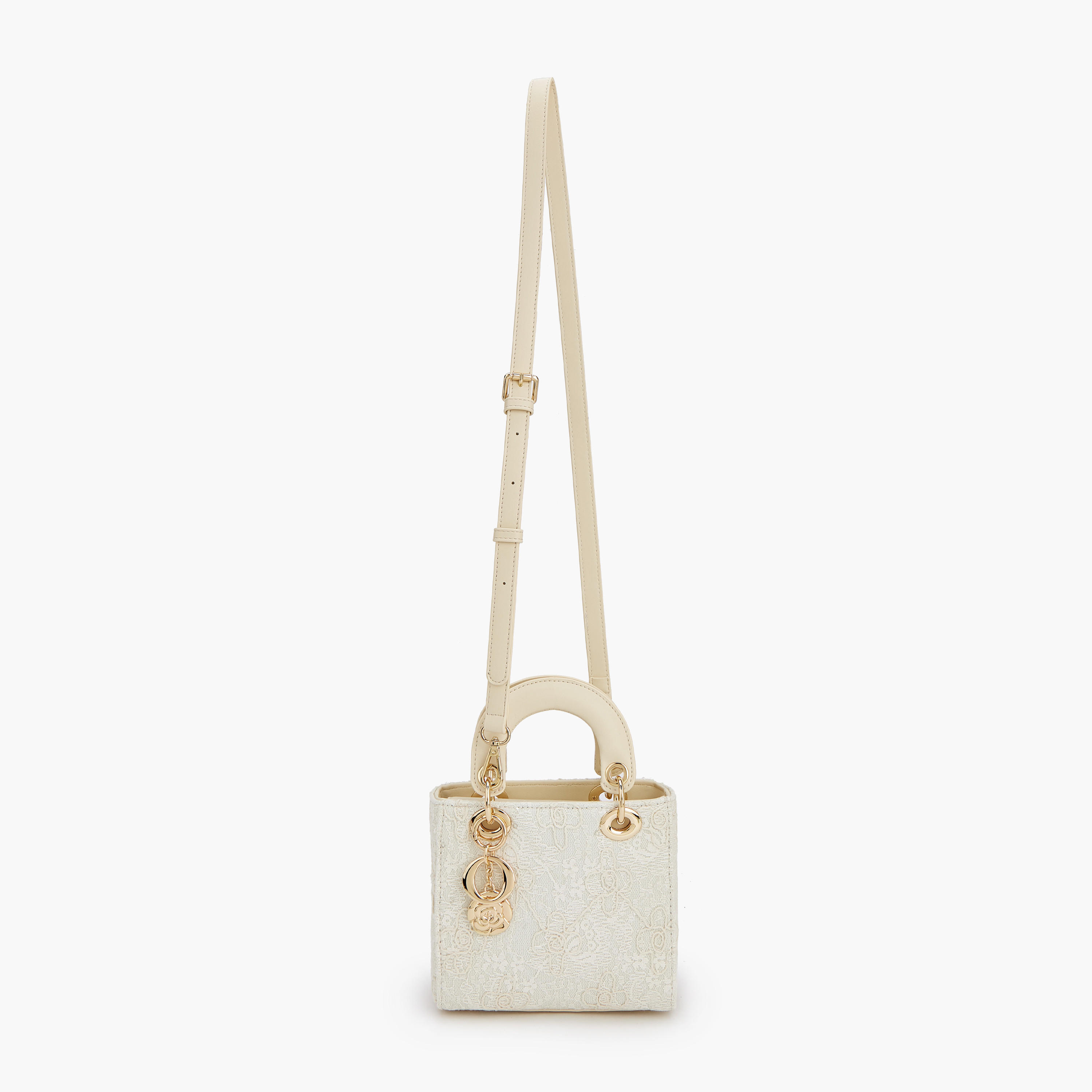 Le Confort Floral Lace Tote Bag with Charm Detail-women-bagsandwallets-handbags-image-3
