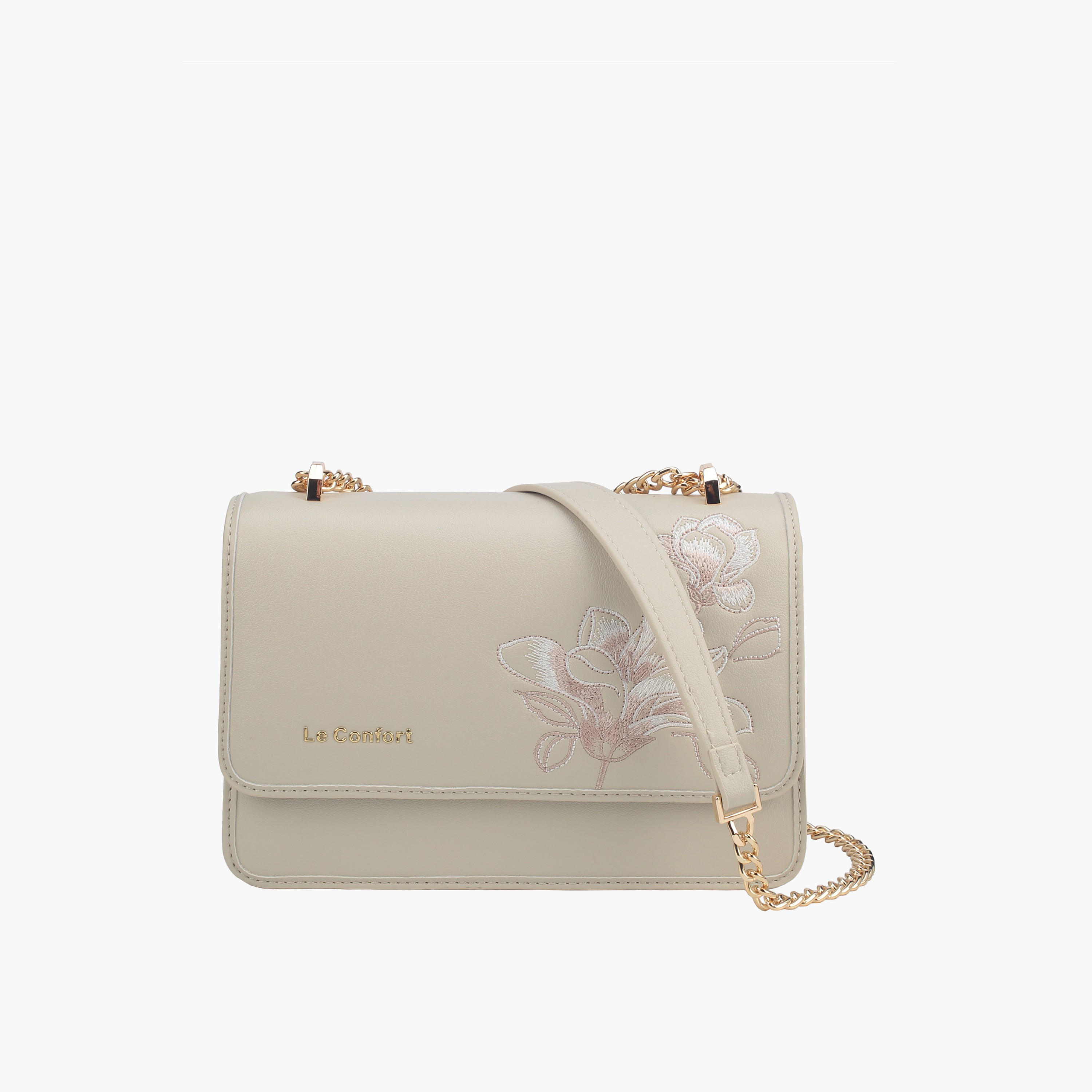Le Confort Floral Embroidered Crossbody Bag with Button Closure-women-bagsandwallets-handbags-image-1