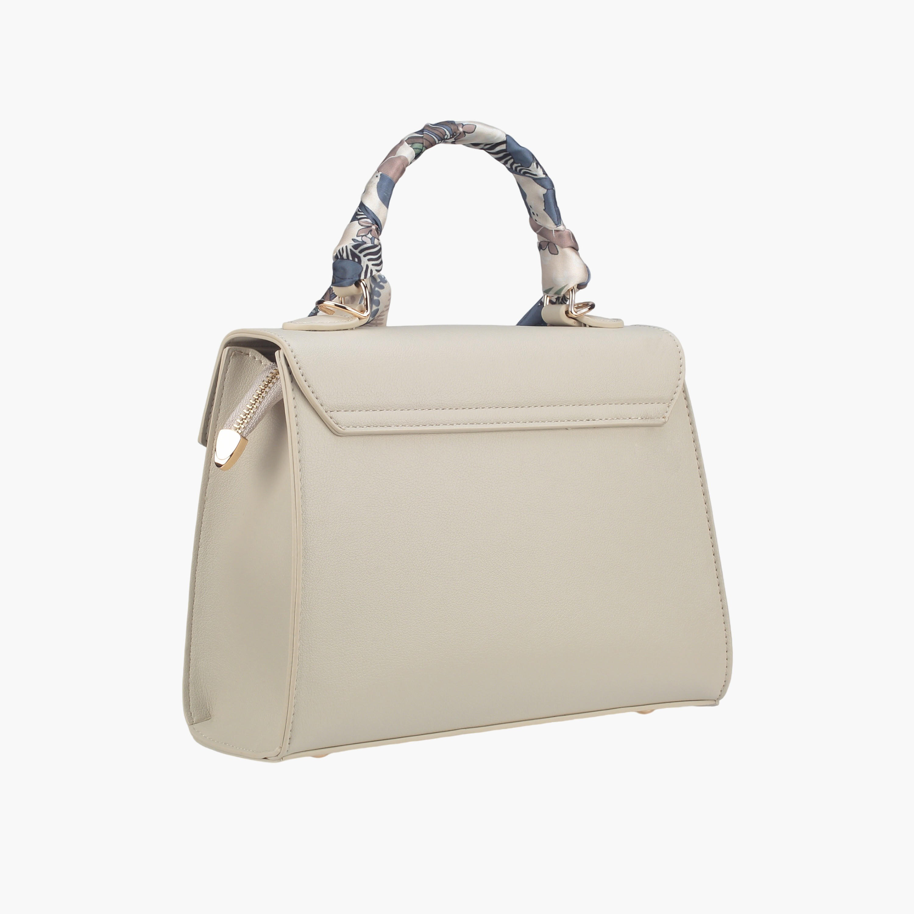 Le Confort Scarf Accent Satchel Bag with Flap Closure-women-bagsandwallets-handbags-image-3