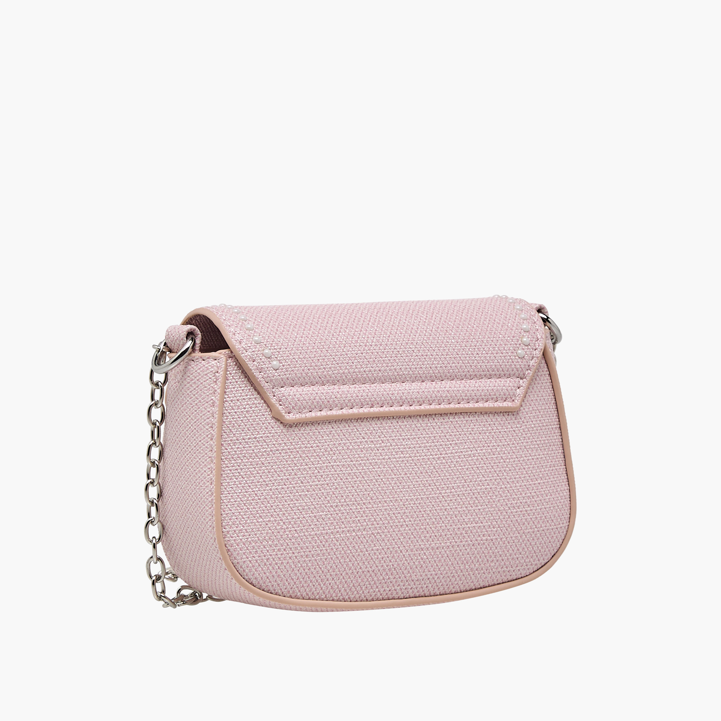 شنطة كروس بودي مطرزة بحزام سلسلة من ليتل ميسي-girls-accessories-bags-image-3