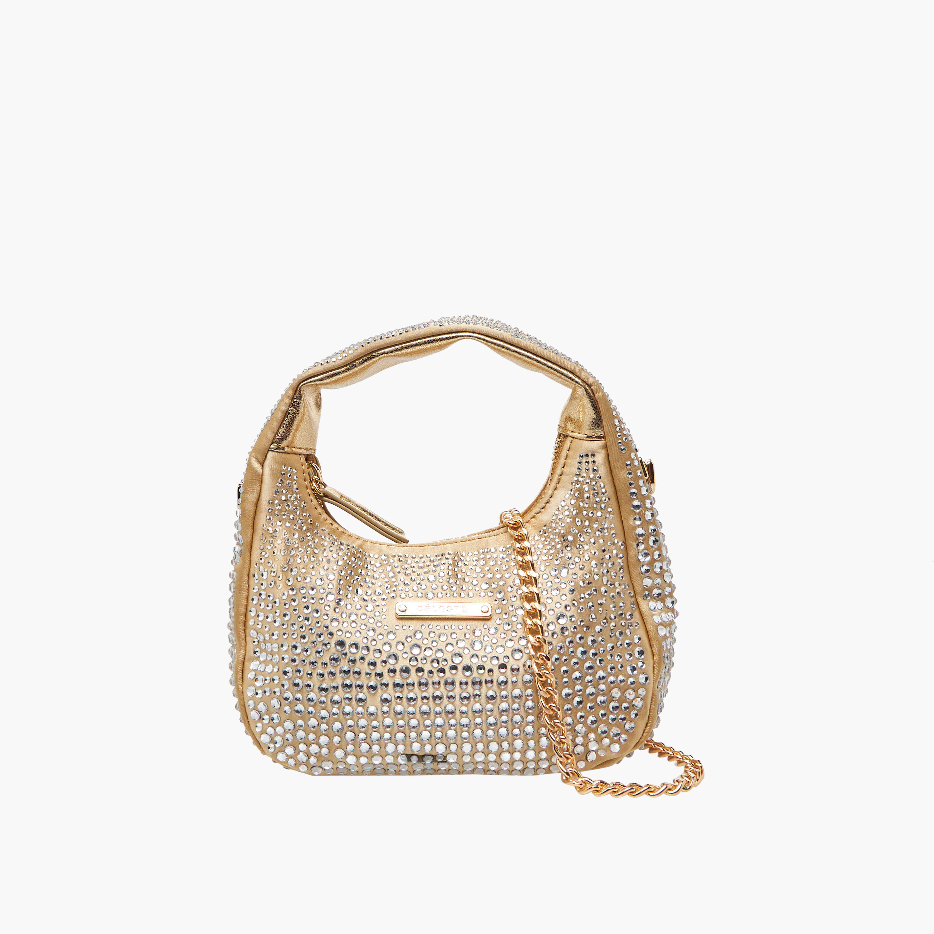 Celeste Embellished Hobo Bag with Chain Strap-girls-accessories-bags-image-1