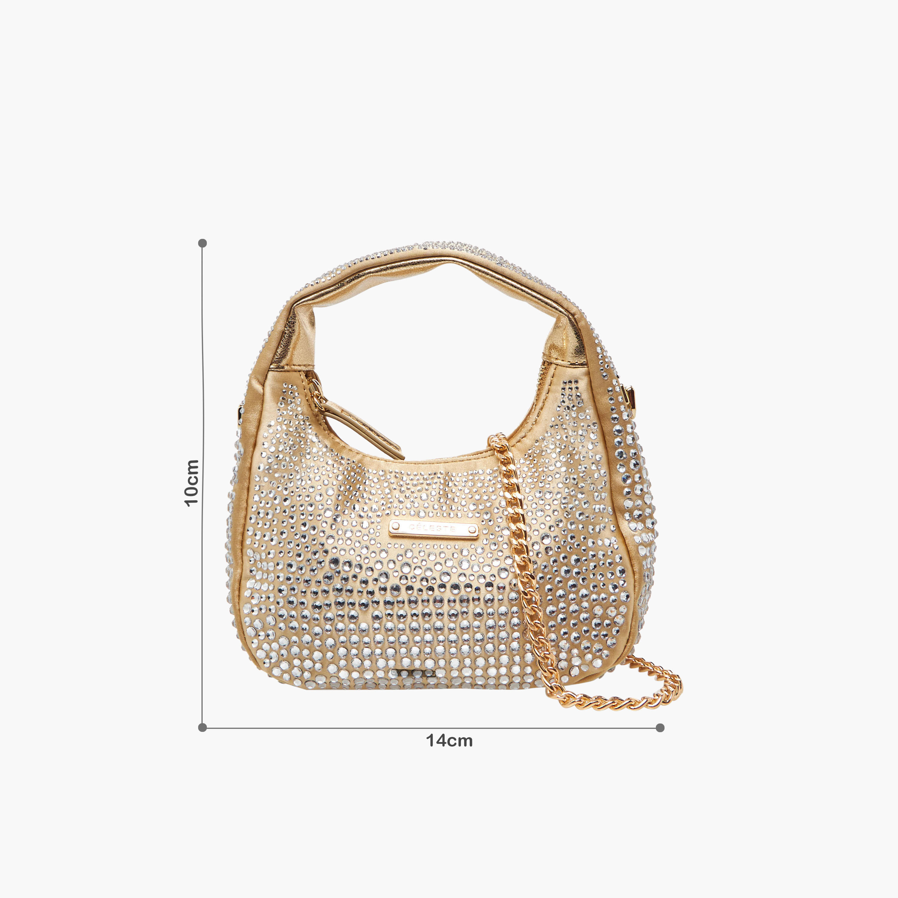 Celeste Embellished Hobo Bag with Chain Strap-girls-accessories-bags-image-2