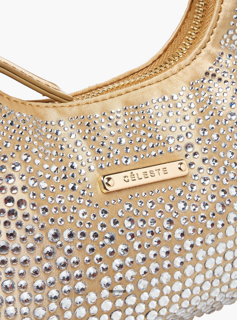Celeste Embellished Hobo Bag with Chain Strap-girls-accessories-bags-image-5
