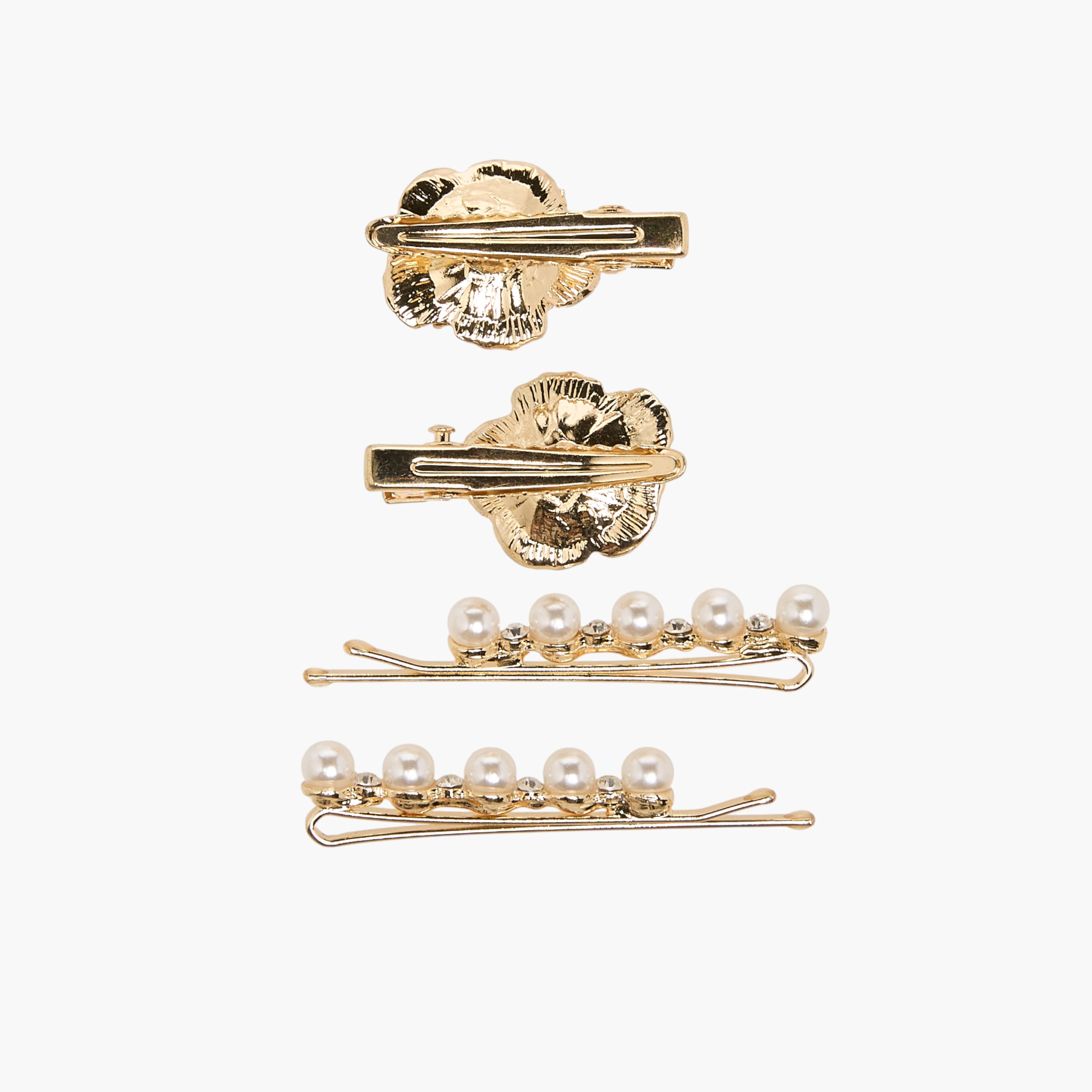Pack of 4 Flora Bella Hair Clip and Hairpin with Pearl Embellishment-girls-accessories-hairaccessories-image-3