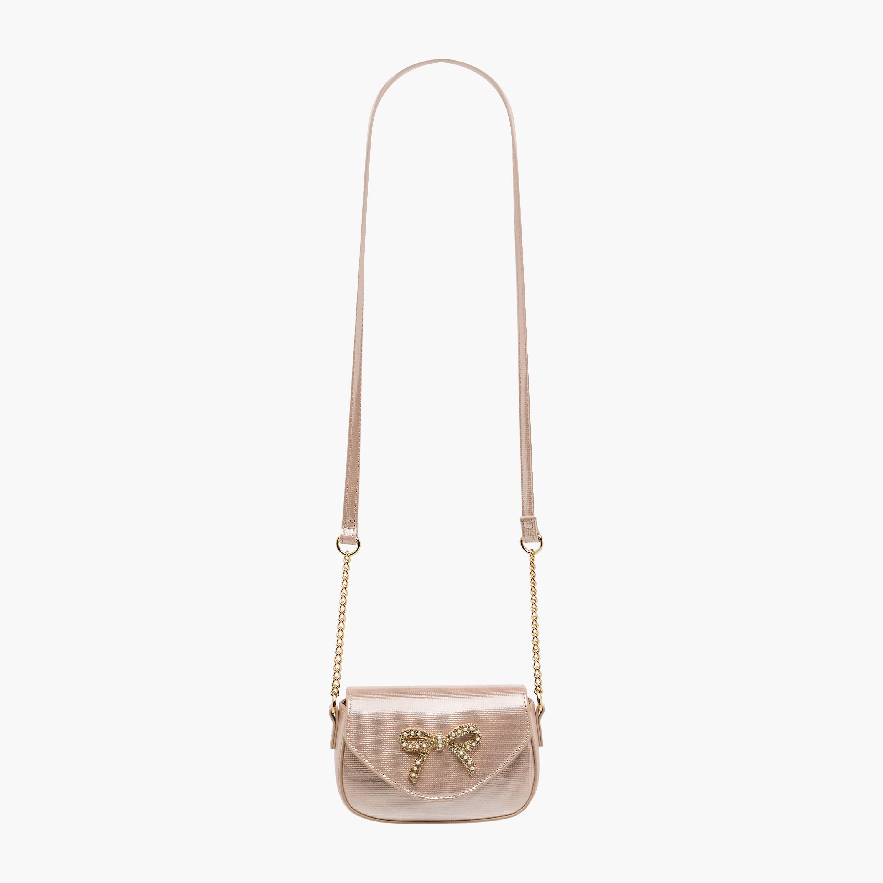 Celeste Bow Embellished Crossbody Bag with Chain Strap-girls-accessories-bags-image-3
