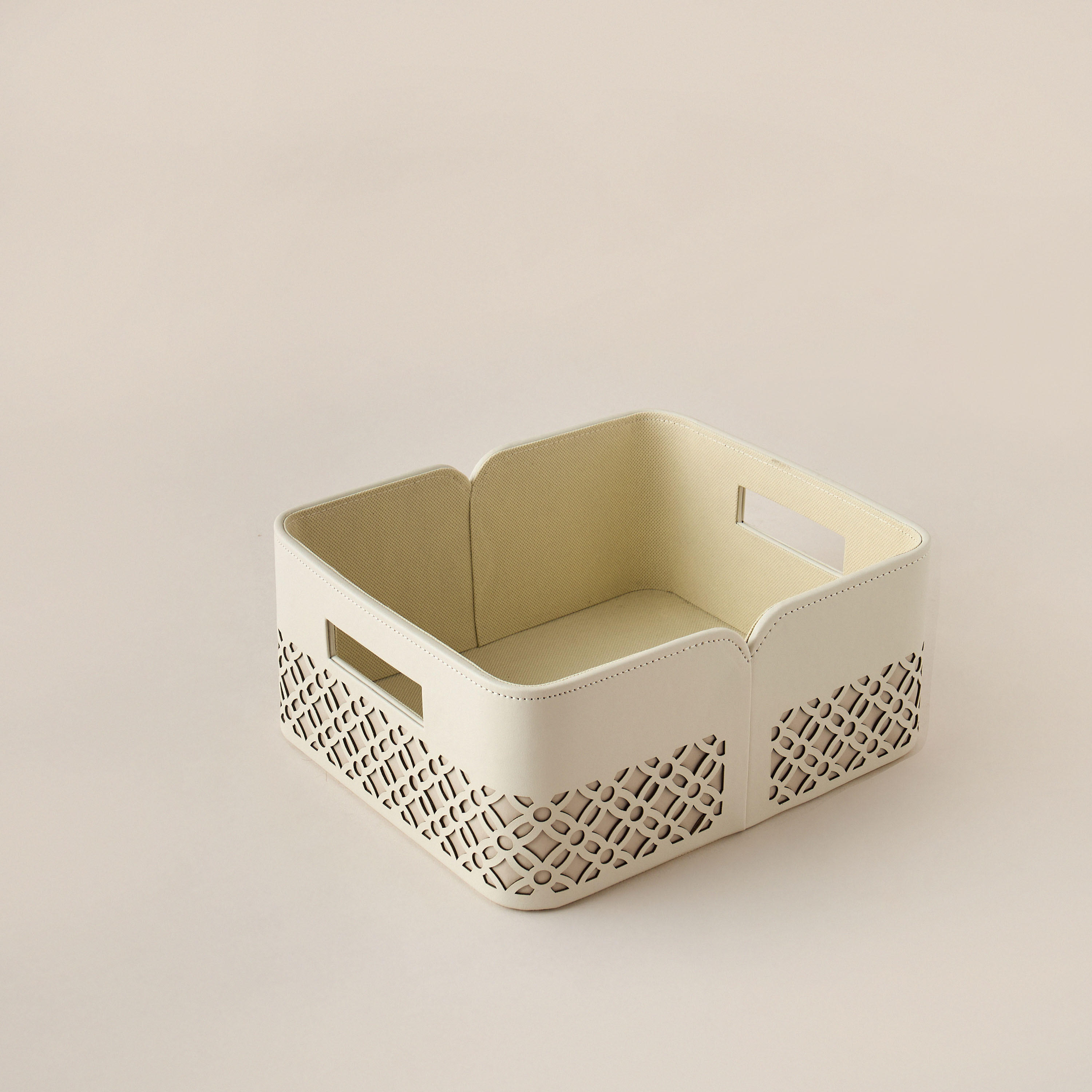 Cutwork Accent Storage Basket - 28x24x13 cms-household-storage-storagesolutions-storageboxesandbaskets-image-1