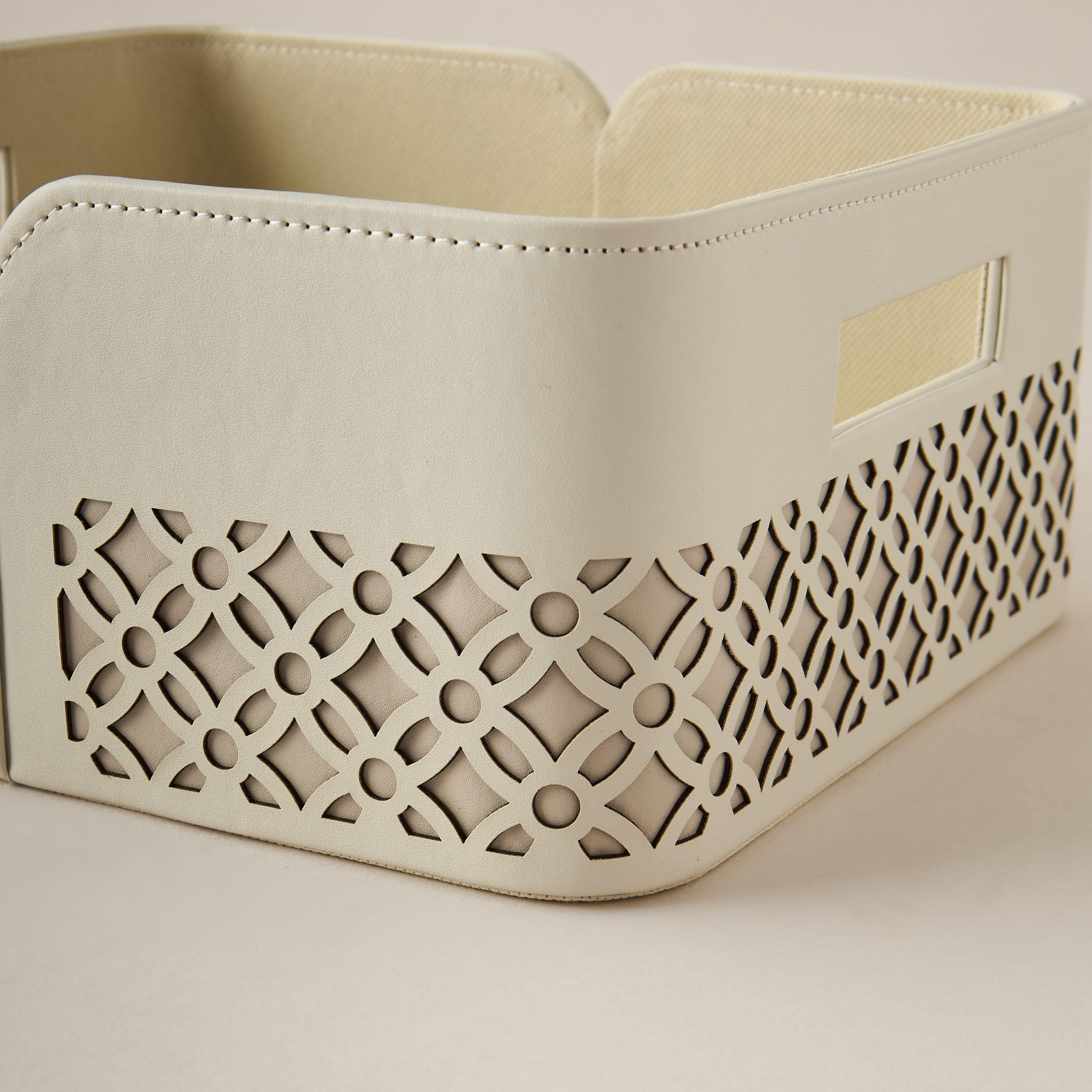Cutwork Accent Storage Basket - 28x24x13 cms-household-storage-storagesolutions-storageboxesandbaskets-image-4