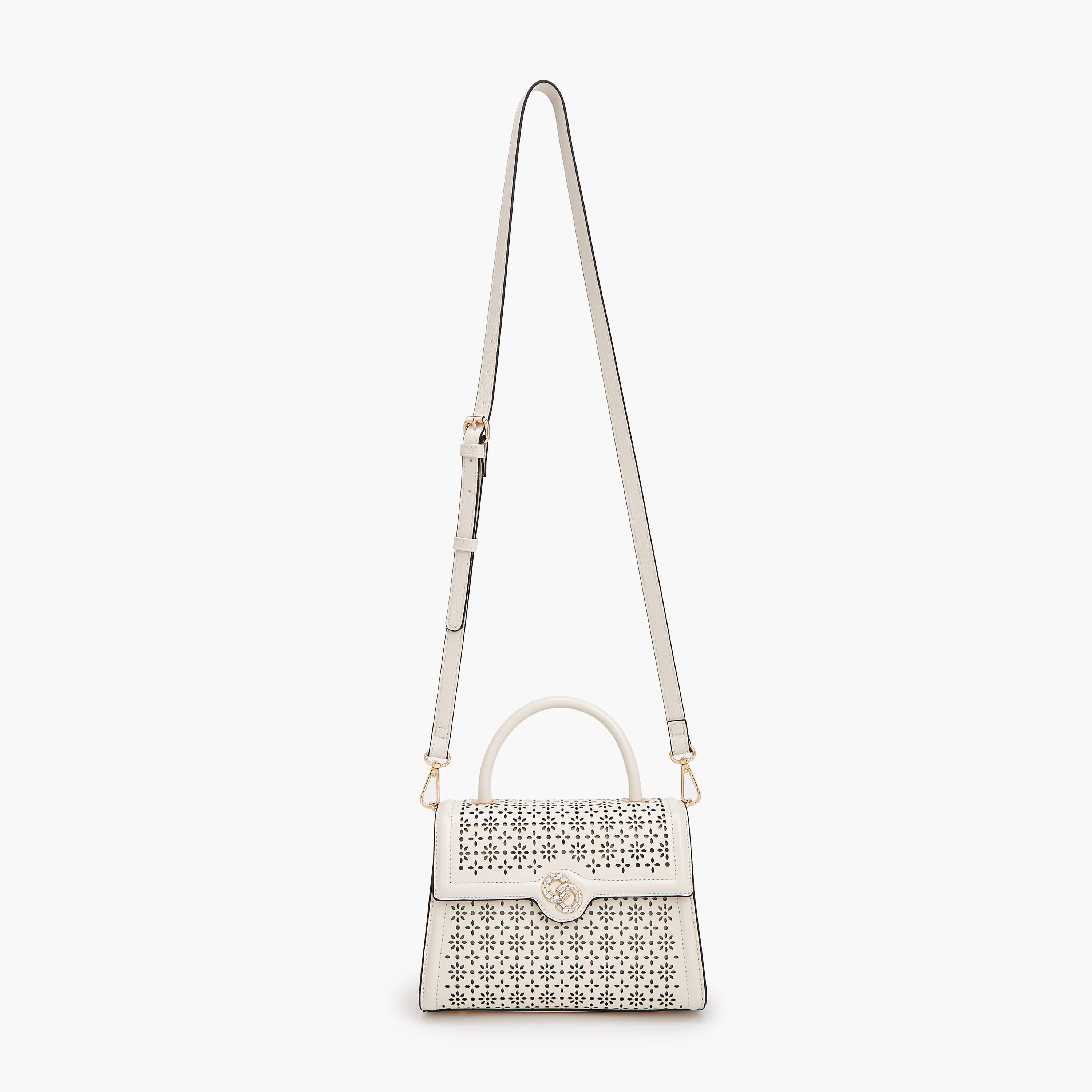 Celeste Textured Satchel Bag with Detachable Strap-women-bagsandwallets-handbags-image-2