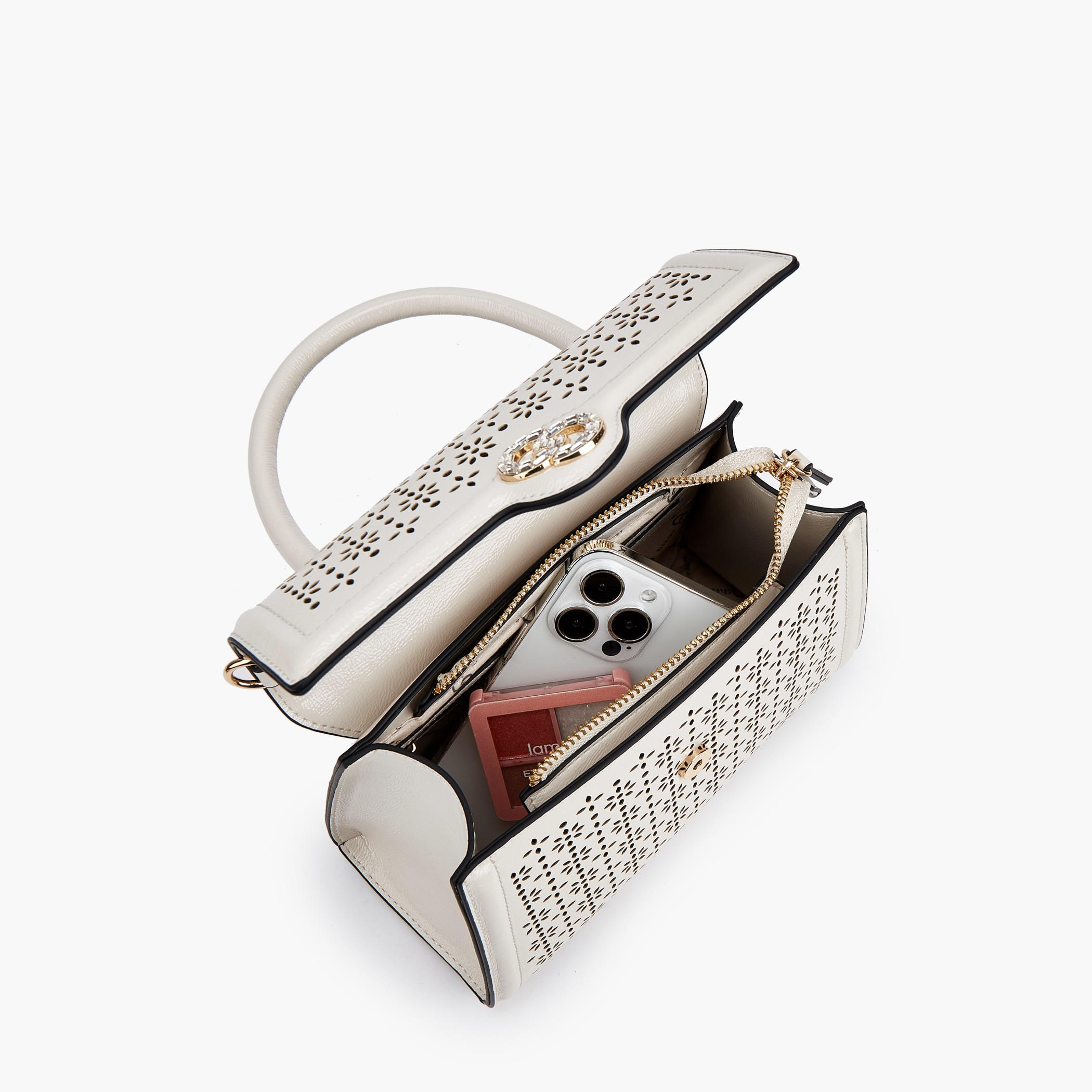 Celeste Textured Satchel Bag with Detachable Strap-women-bagsandwallets-handbags-image-7