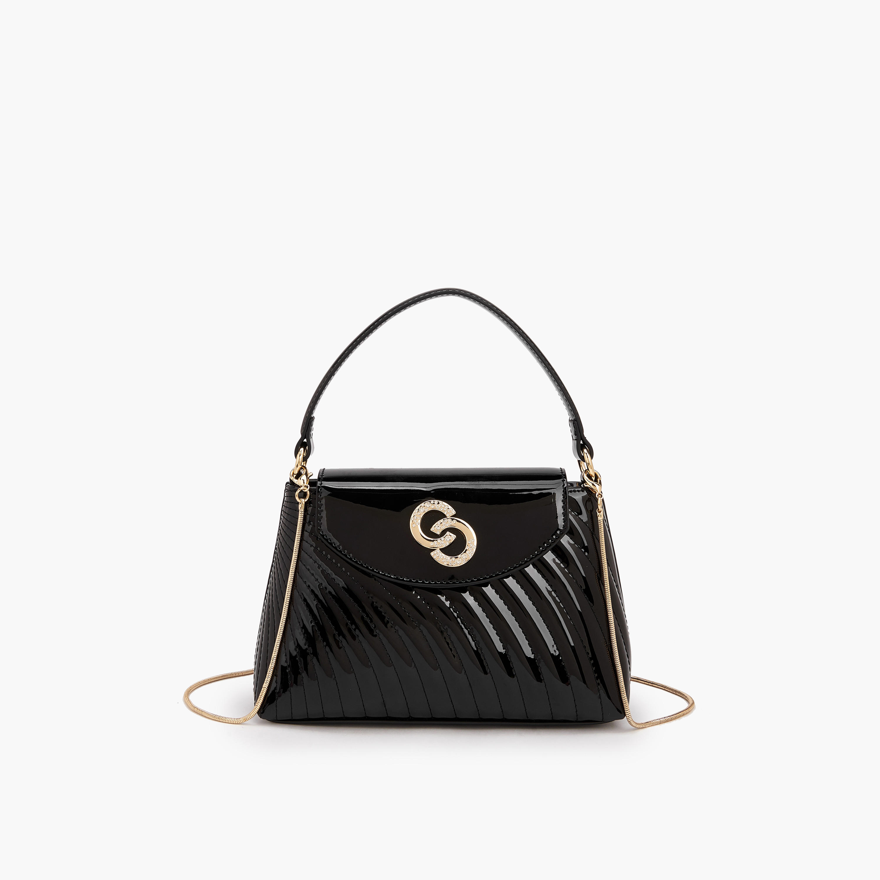 Celeste Quilted Crossbody Bag with Chain Strap-women-bagsandwallets-handbags-image-1