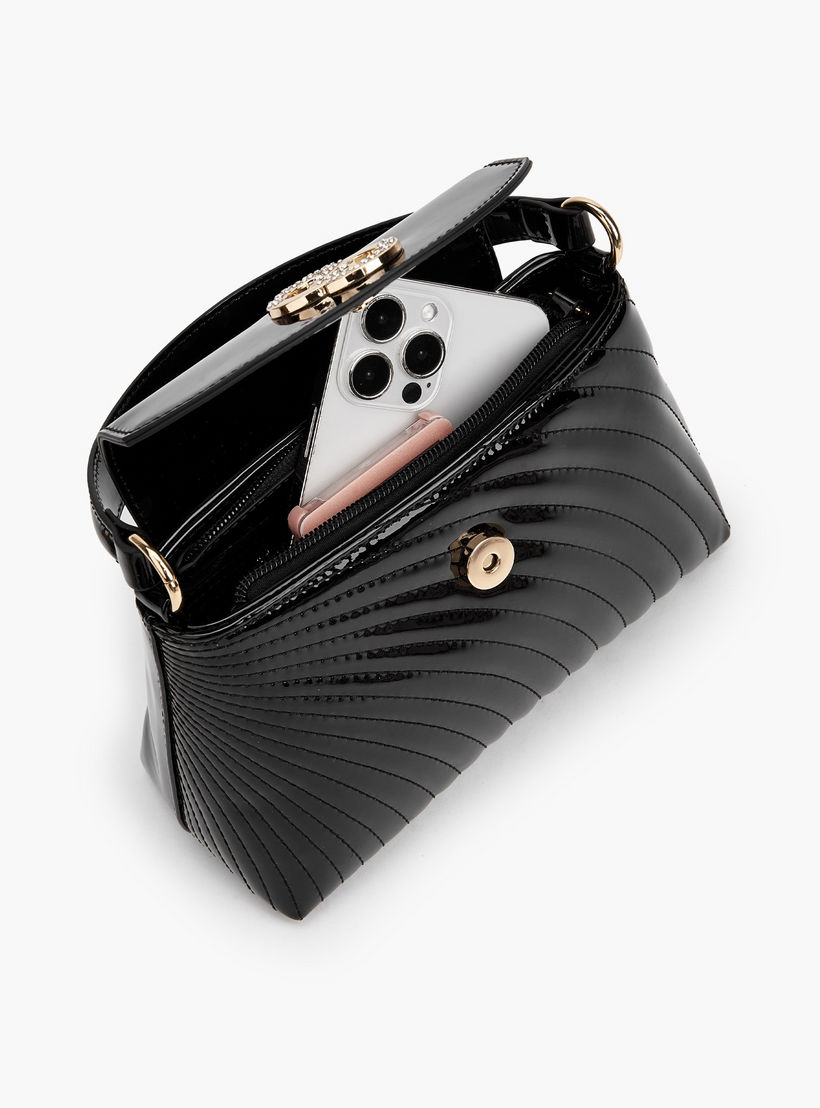 Celeste Quilted Crossbody Bag with Chain Strap-women-bagsandwallets-handbags-image-8