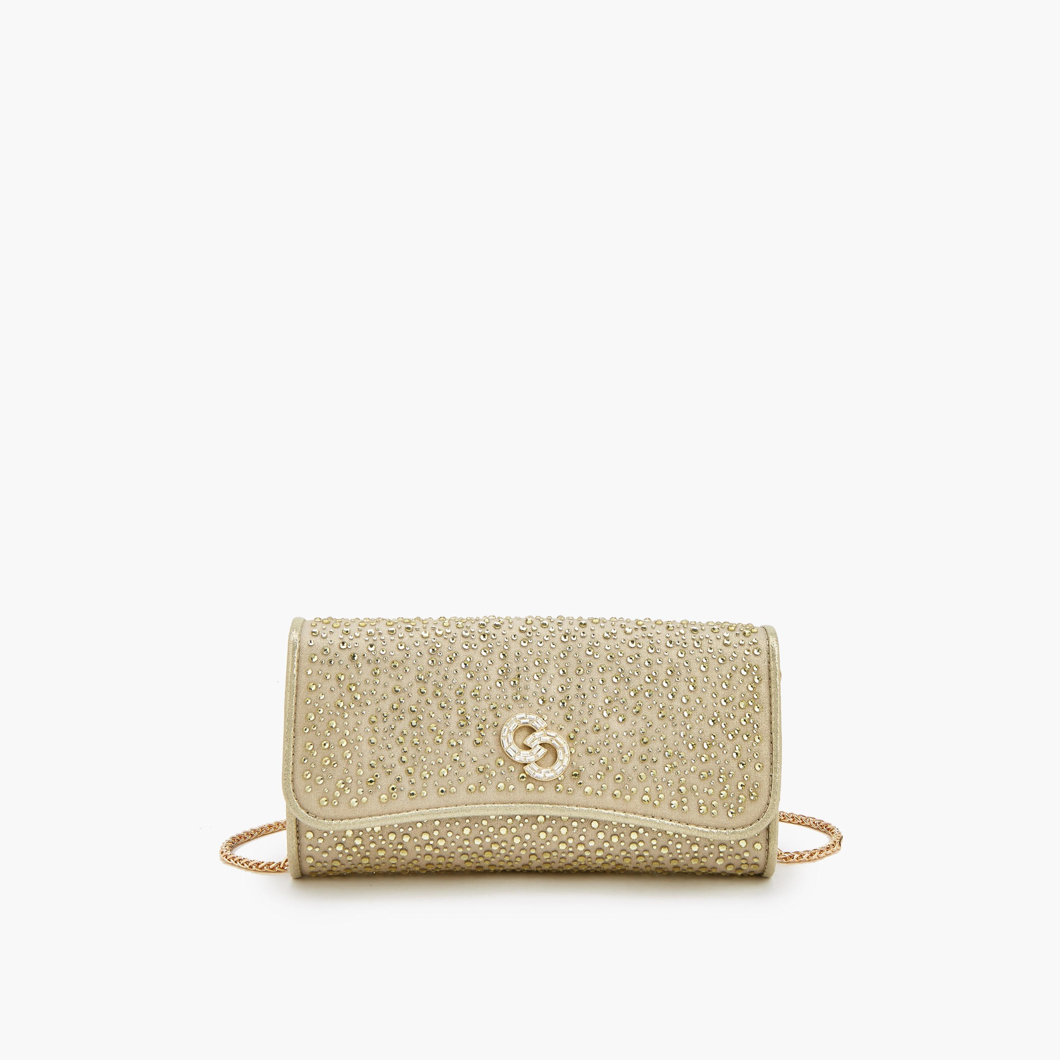 Celeste Embellished Crossbody Bag with Detachable Chain Strap-women-bagsandwallets-handbags-image-1